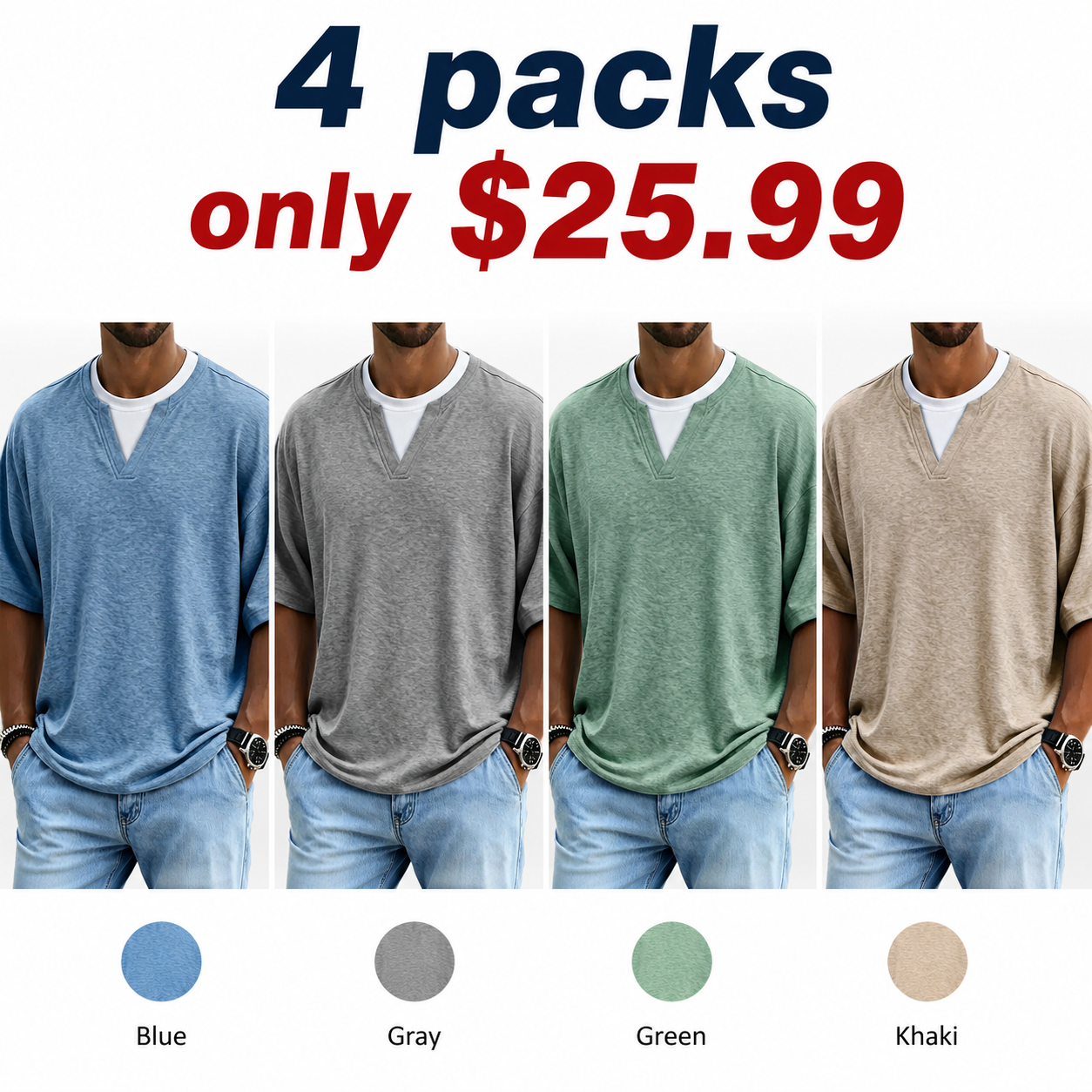 Men's Simple Faux Two-Piece Casual Comfortable Short-Sleeve T-Shirt