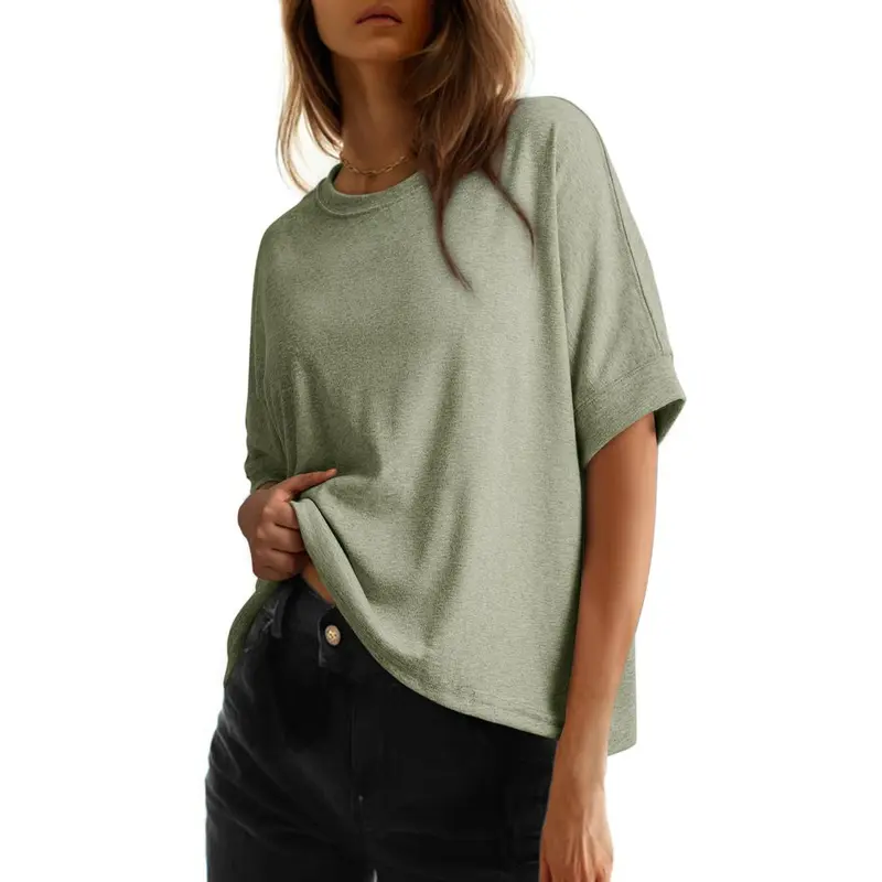 Dokotoo Women's Tops for Women 2026 Loose Oversized Basic Tee Comfortable Soft Fabric Flattering Fit - Womenswear