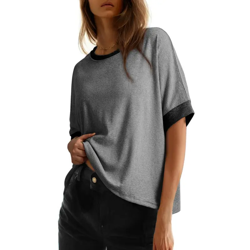 Dokotoo Women's Tops for Women 2026 Loose Oversized Basic Tee Comfortable Soft Fabric Flattering Fit - Womenswear