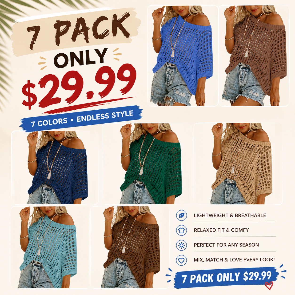 Womens Summer Scoop Neck Short Sleeve Sweater Casual Crochet Hollow Out Knit Tops Pullover Shirts Beach Coverup