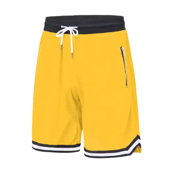 Men’s casual athletic shorts with zippered pockets