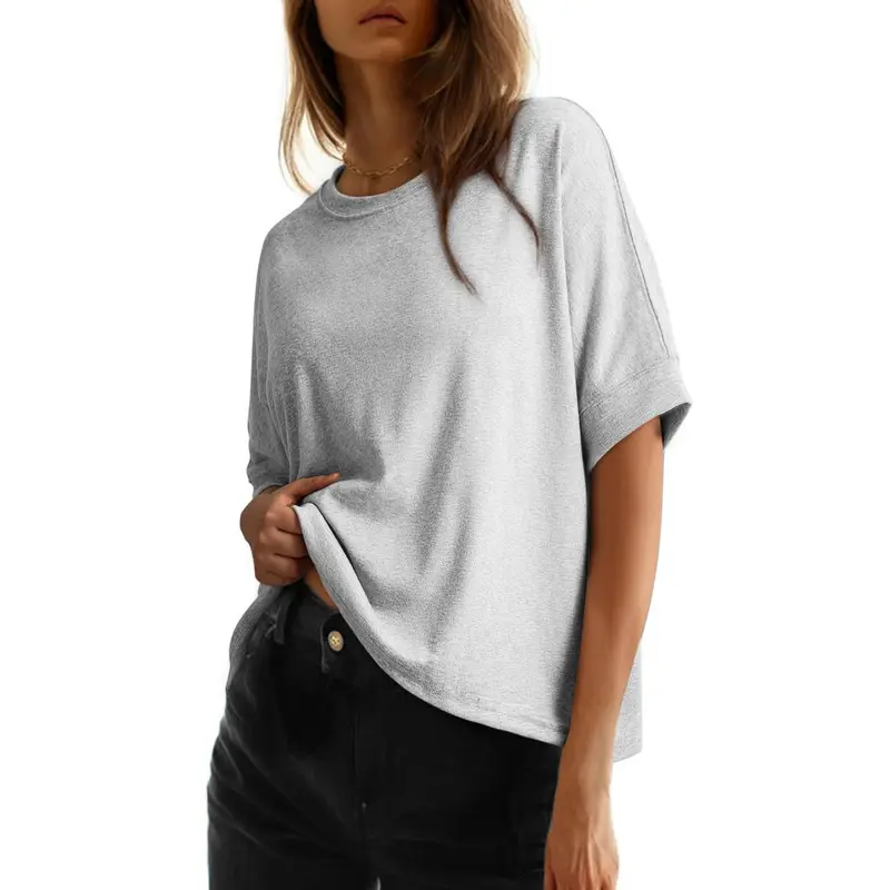 Dokotoo Women's Tops for Women 2026 Loose Oversized Basic Tee Comfortable Soft Fabric Flattering Fit - Womenswear