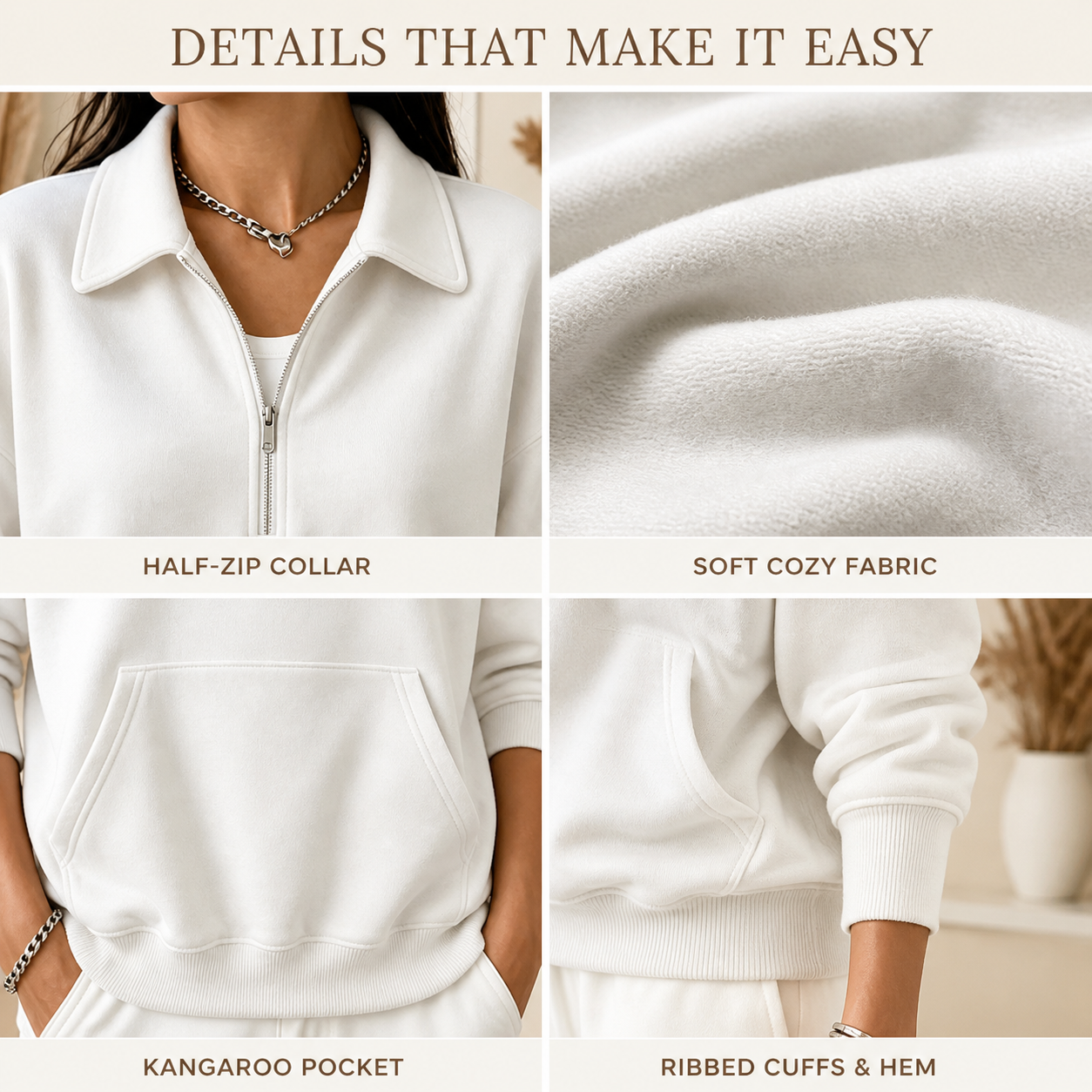 Half-Zip Collar Pullover details