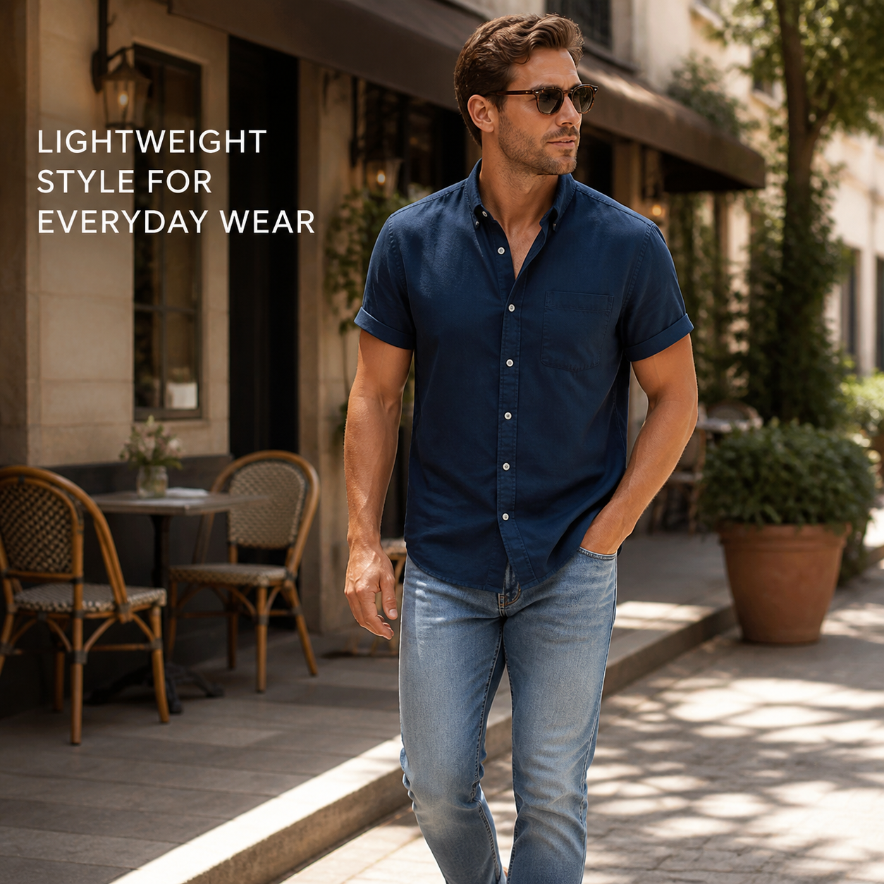 Short Sleeve Button-Up Shirt lifestyle