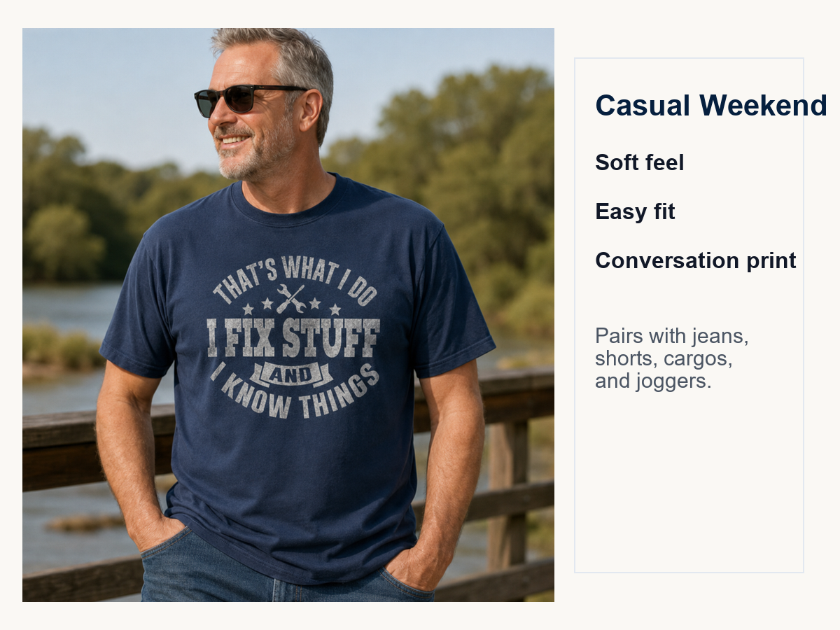 Men's i fix stuff graphic tee lifestyle scene