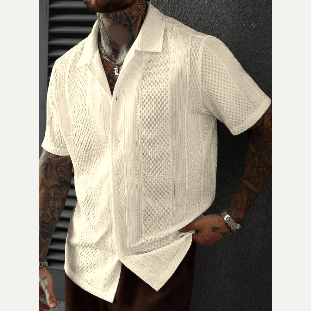 Cream textured shirt