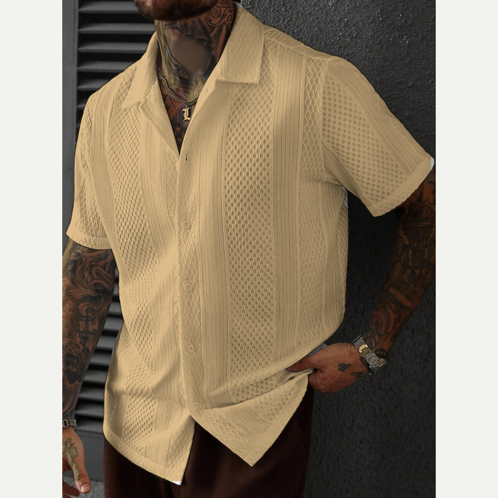 Khaki textured shirt