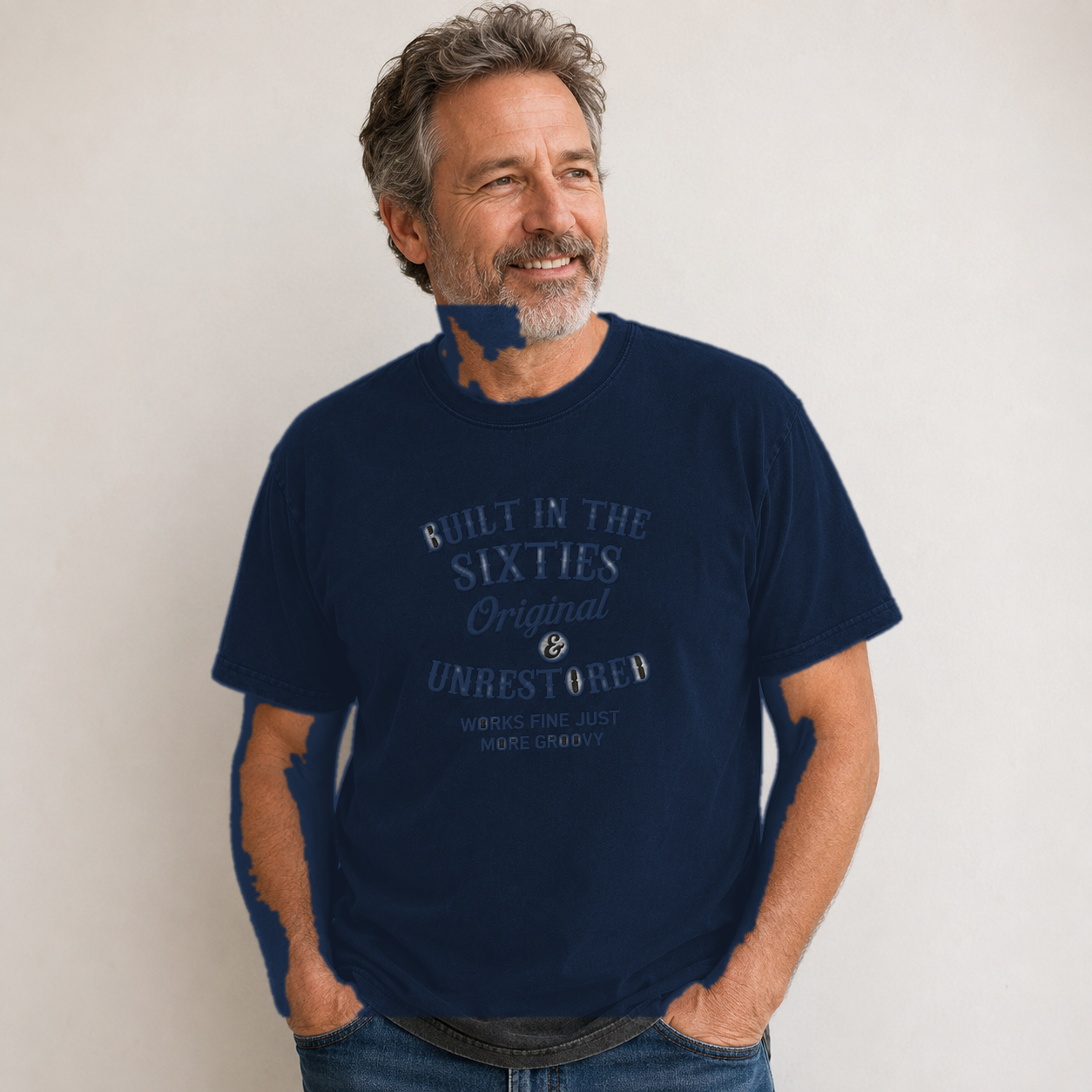 Navy vintage graphic tee