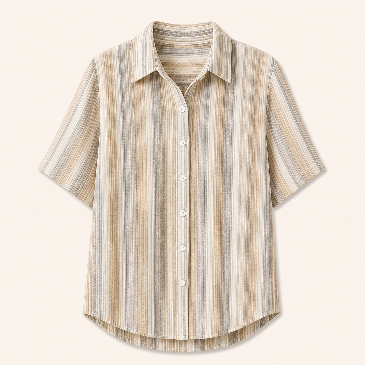 Neutral Beige Stripe top