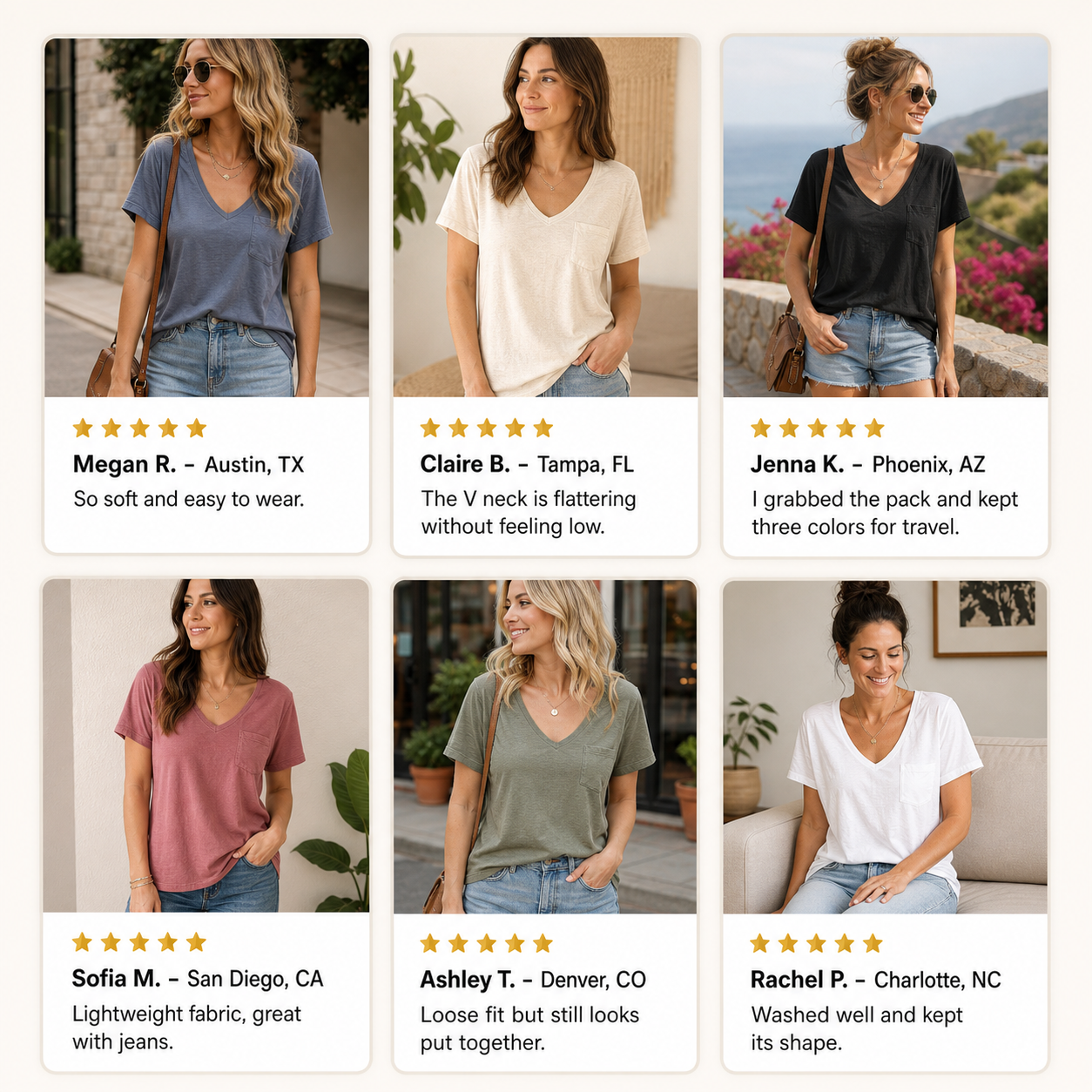 Customer review waterfall