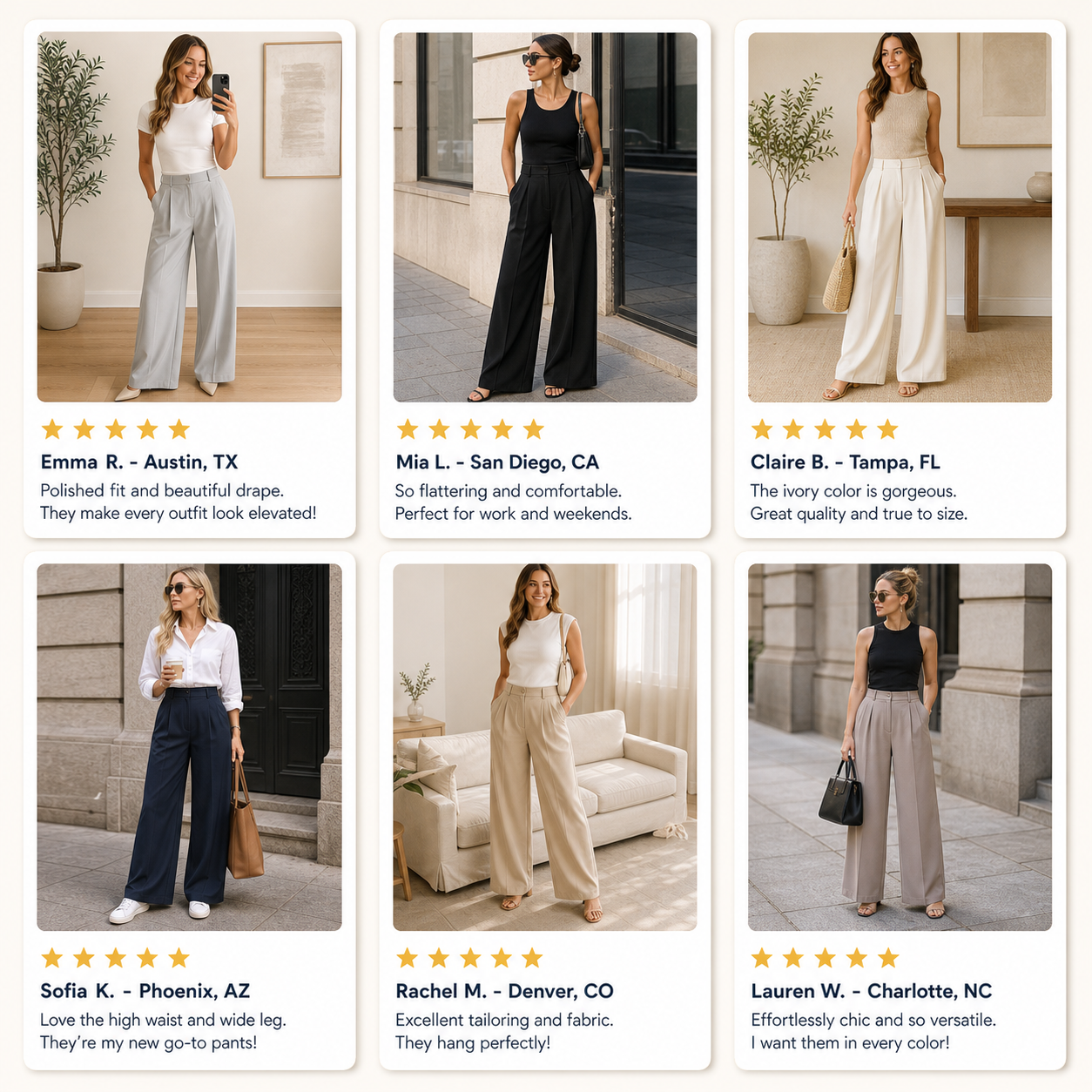 Customer review waterfall