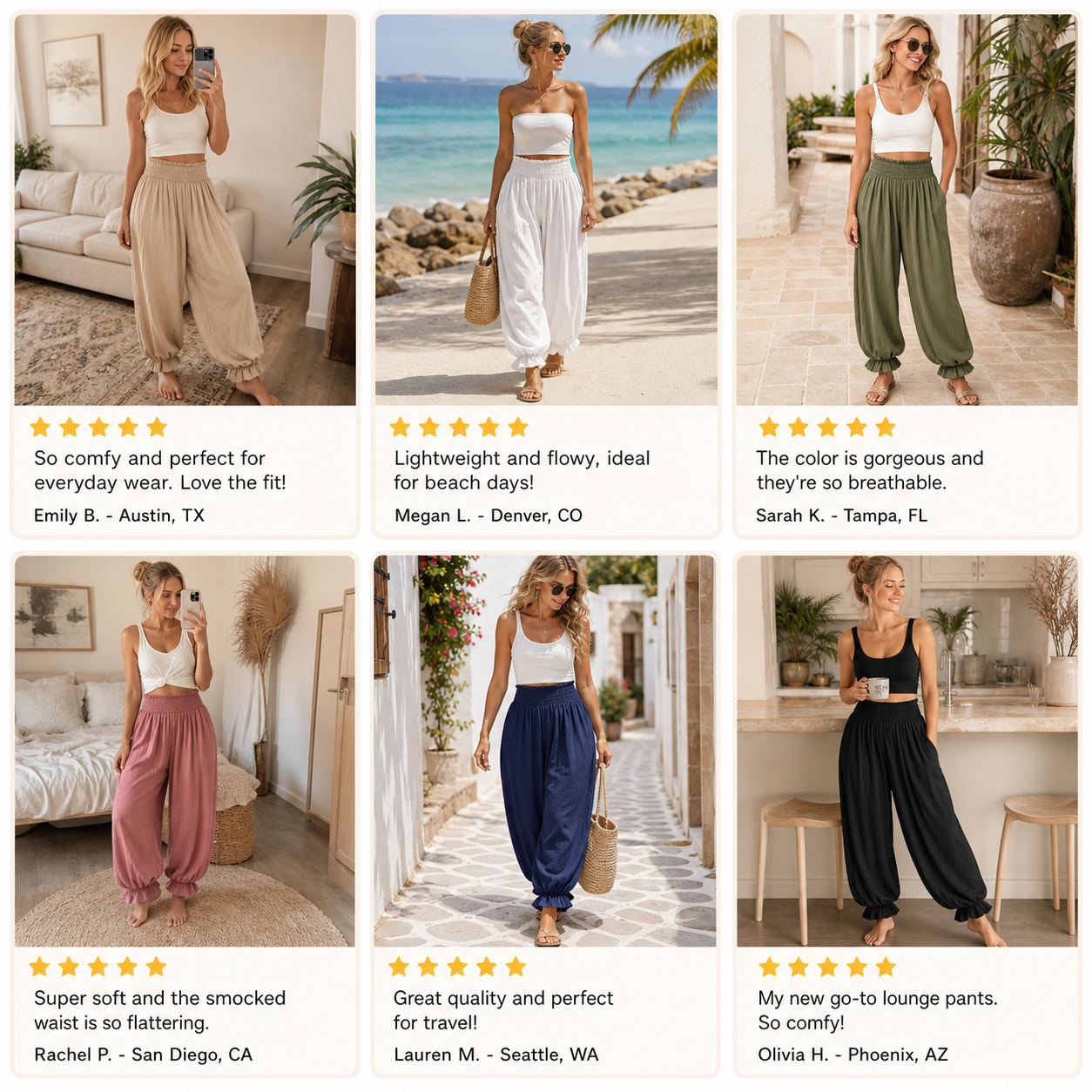 Customer review waterfall