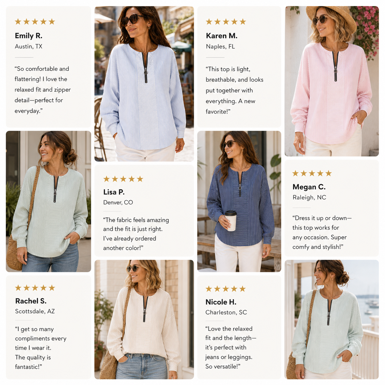 Customer review waterfall