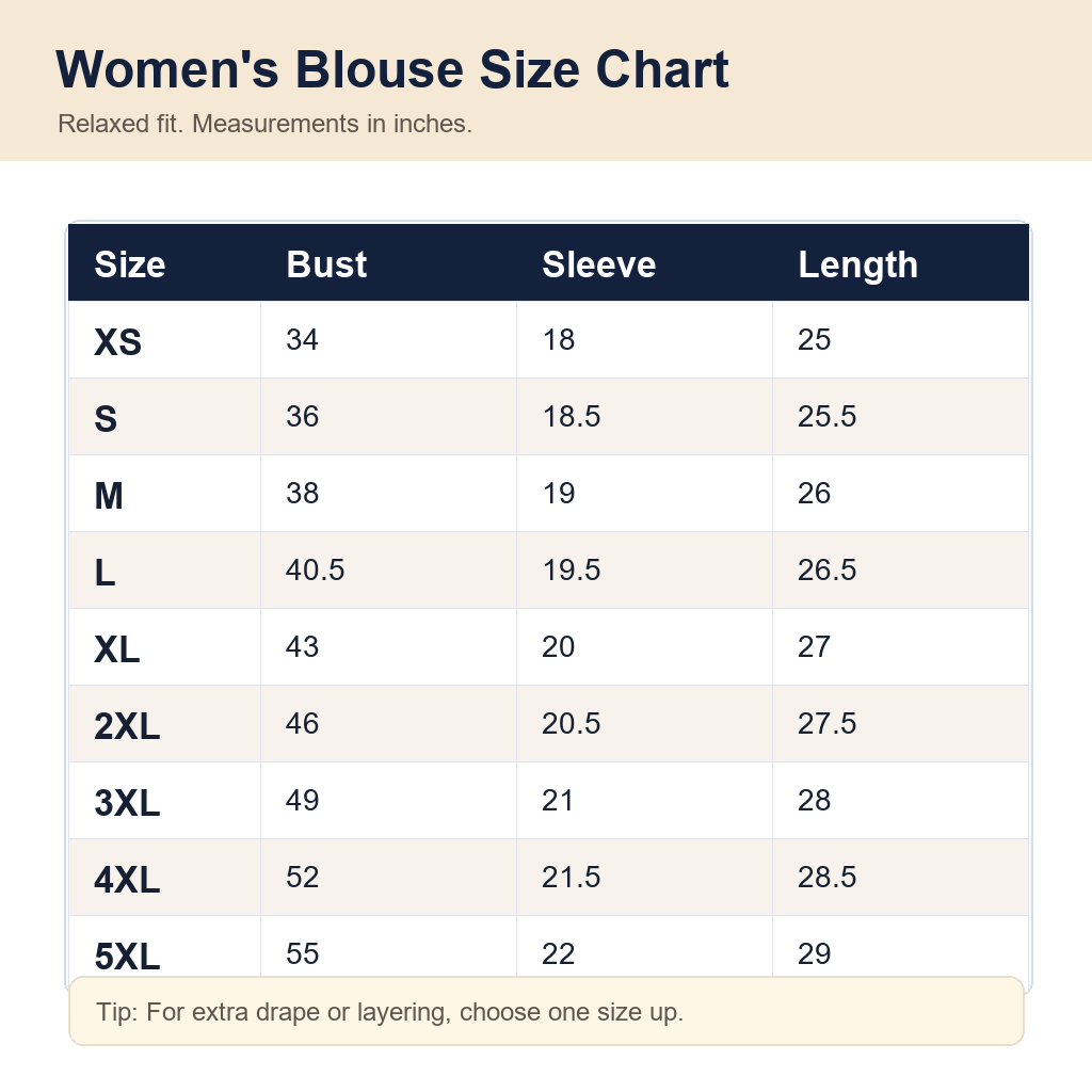 women's linen lace ruffle V-neck blouse size chart