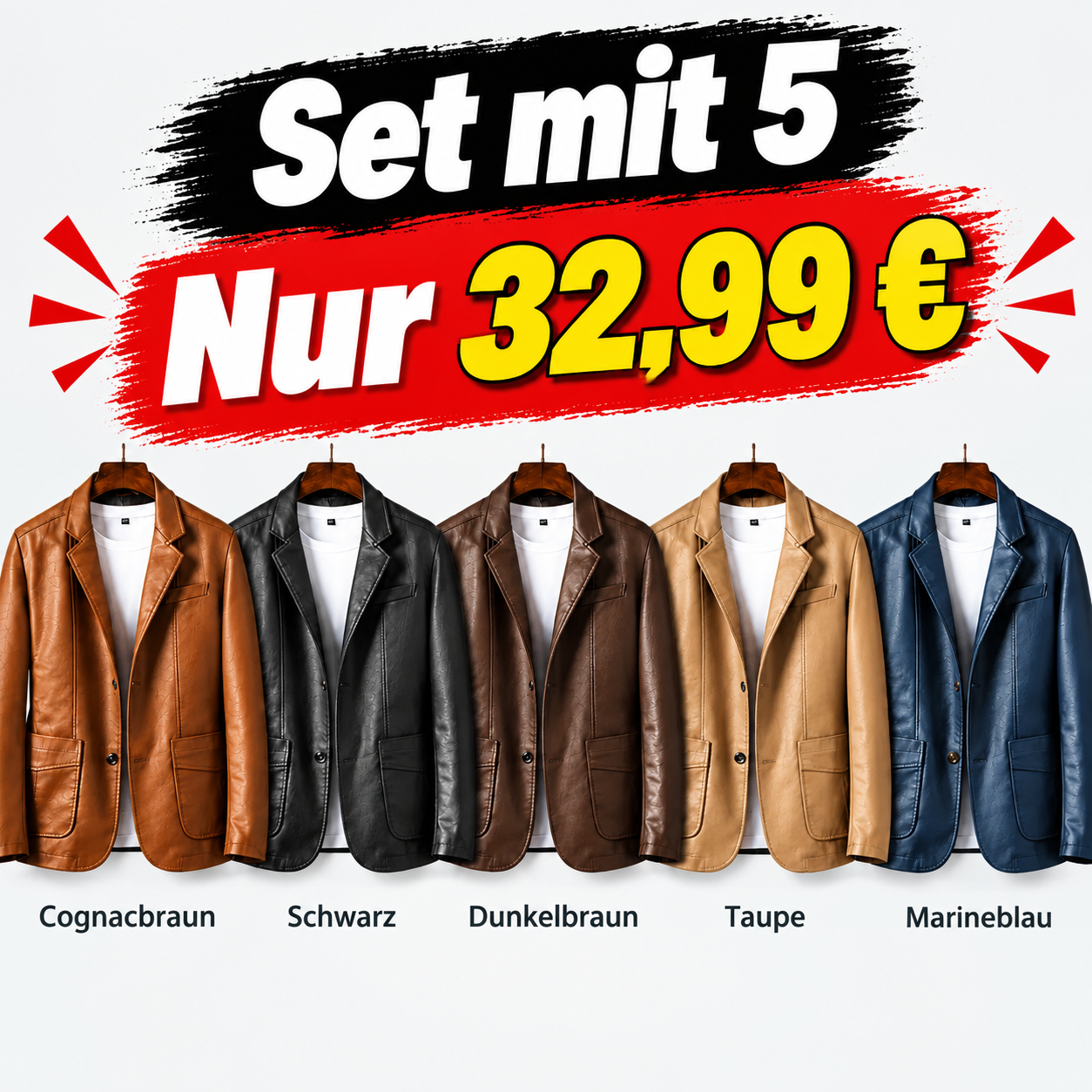 ⏰ Räumungsverkauf⚡10er-Set nur 38,99 €⚡Männer können von diesem bequemen Blazer aus Kalbsleder nicht genug bekommen