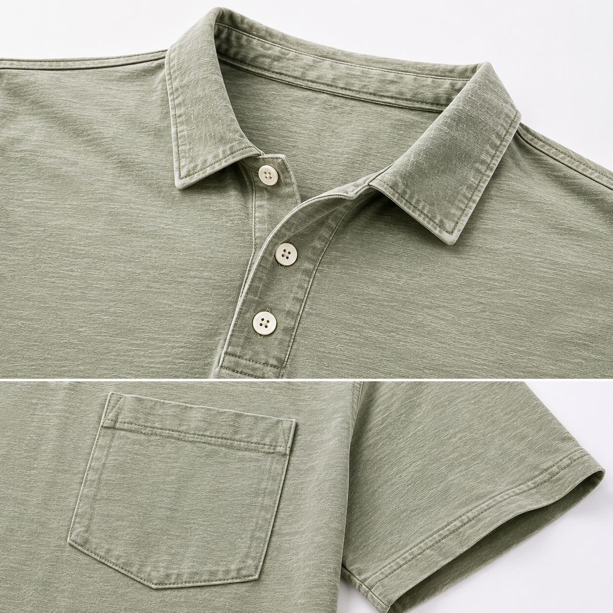 Limitierter Deal: 8er-Pack Herren Poloshirts aus gewaschener Baumwollmischung, leicht, atmungsaktiv, lockere Passform mit 3-Knopf-Leiste