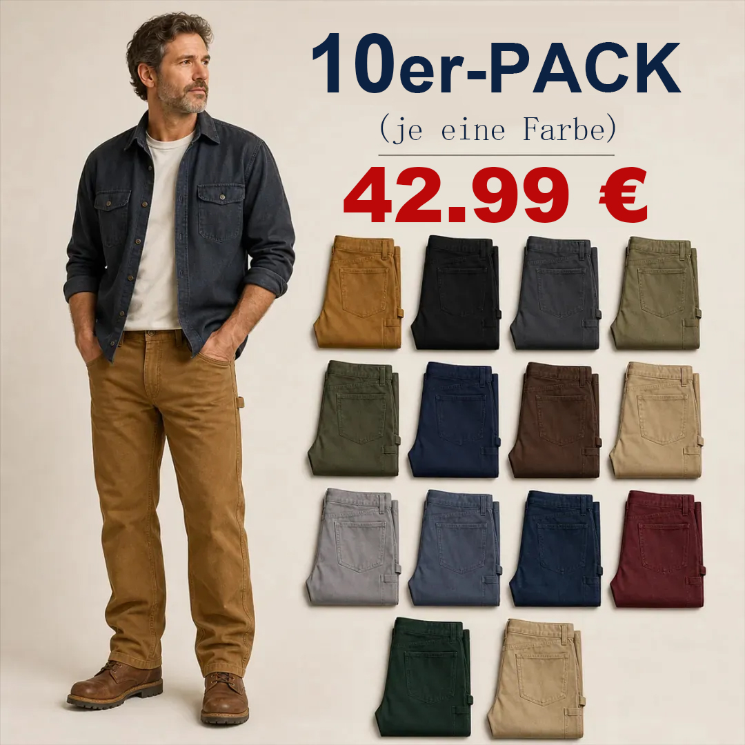 ⏰ LETZTES ANGEBOT – 14er-Pack nur 42,99 € – Gerade geschnittene Arbeitshose für Herren