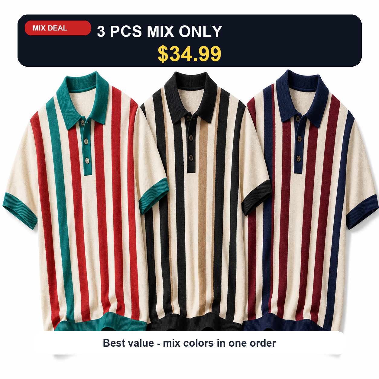 3 PCS MIX ONLY $34.99