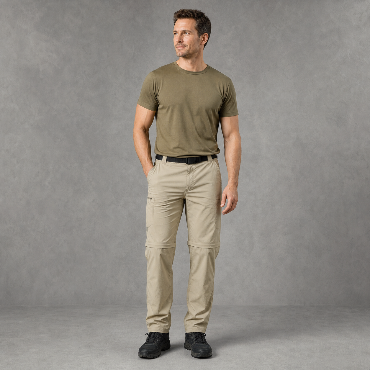 Desert Tan men's convertible hiking pants