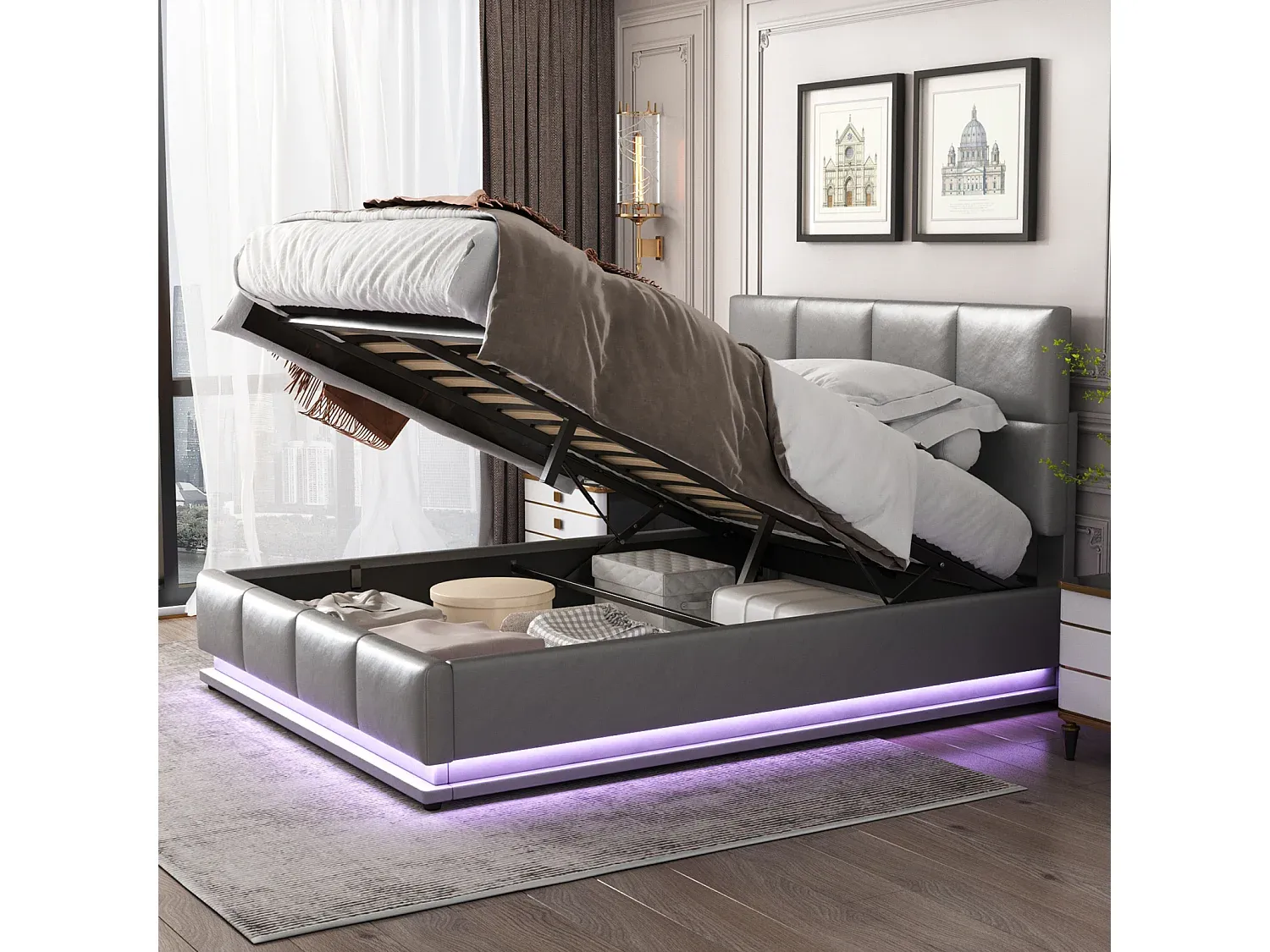 Schlafzimmer,Bereich Bett,Bett mit Bettkasten-livelira.com
