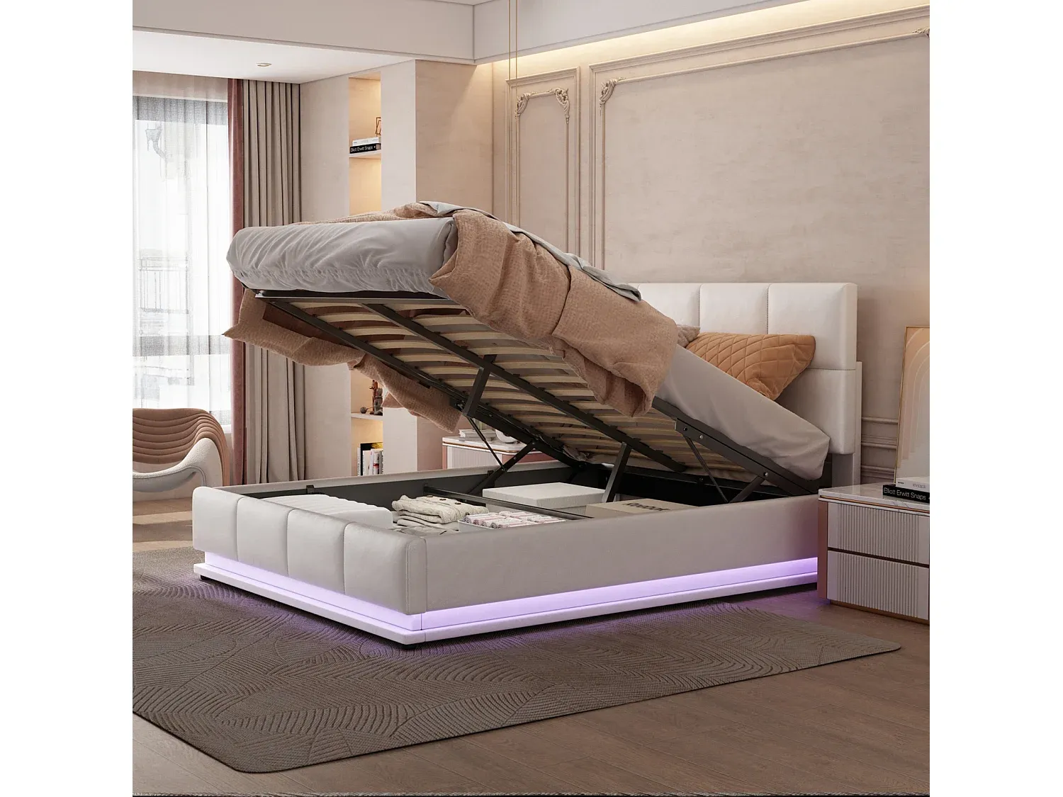Schlafzimmer,Bereich Bett,Bett mit Bettkasten-livelira.com