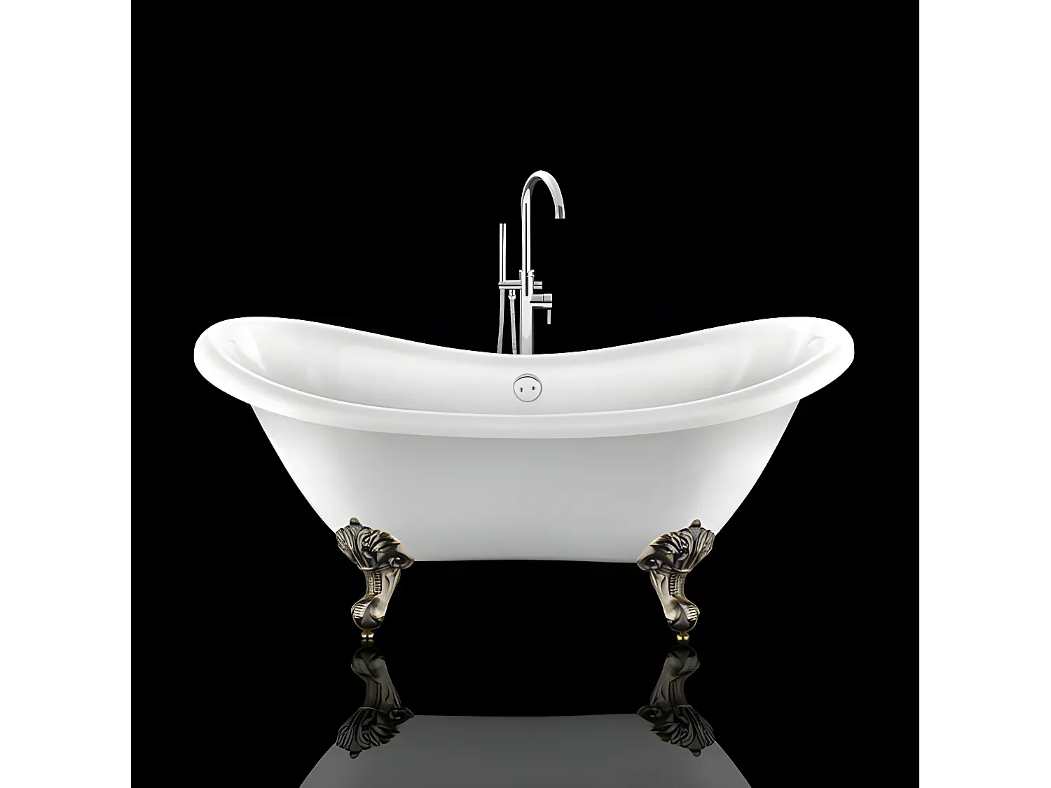 Badezimmer,Bereich Badewanne,Freistehende Badewanne mit Füßen-livelira.com