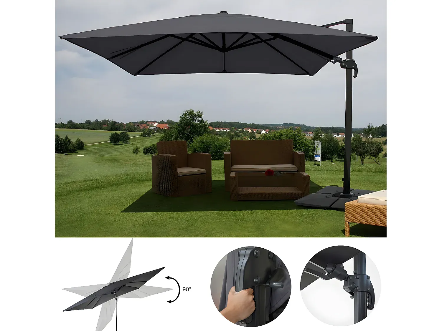 Garten,Gartenzubehör und Gartenausstattung,Ampelschirm-livelira.com