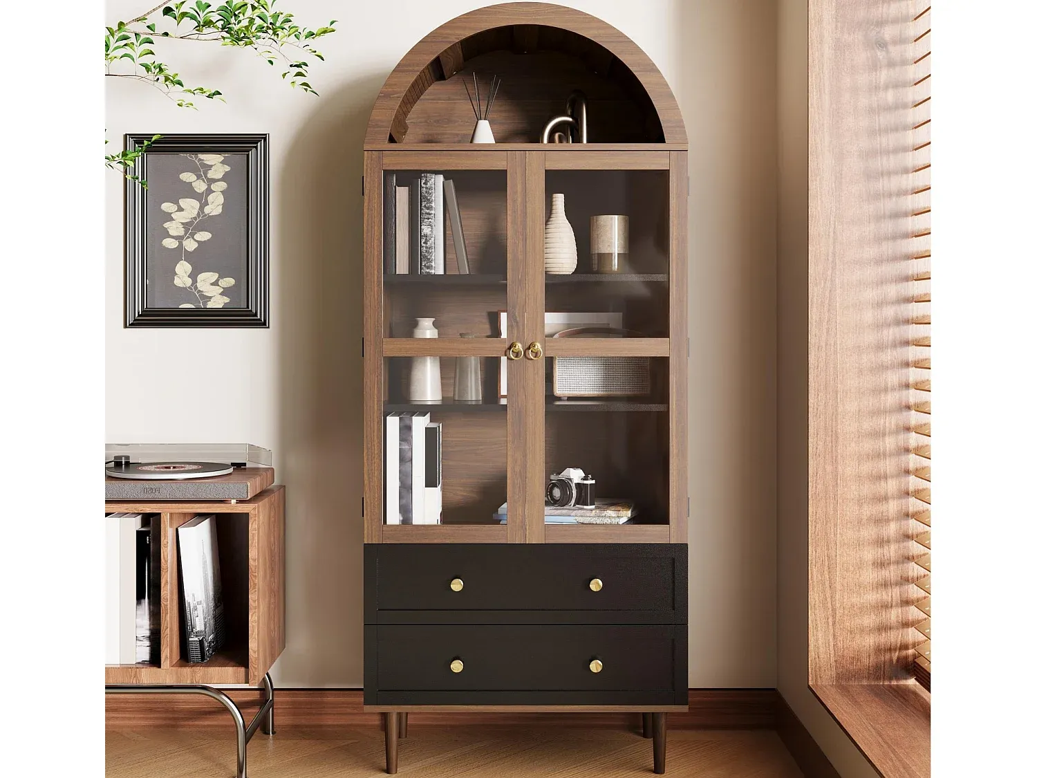 Wohnzimmer und Flur,Wohnzimmermöbel,Vitrinenschrank-livelira.com