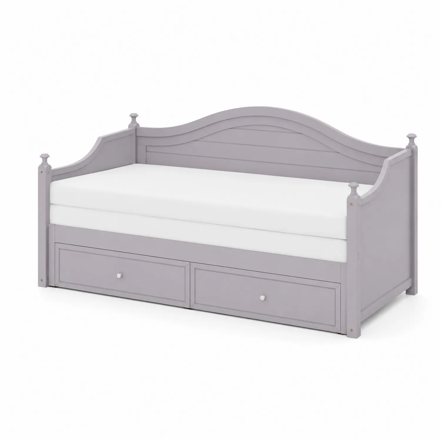 Letto in Legno con Cassetti e Materasso Grigio 200x90 cm-Casnidolor