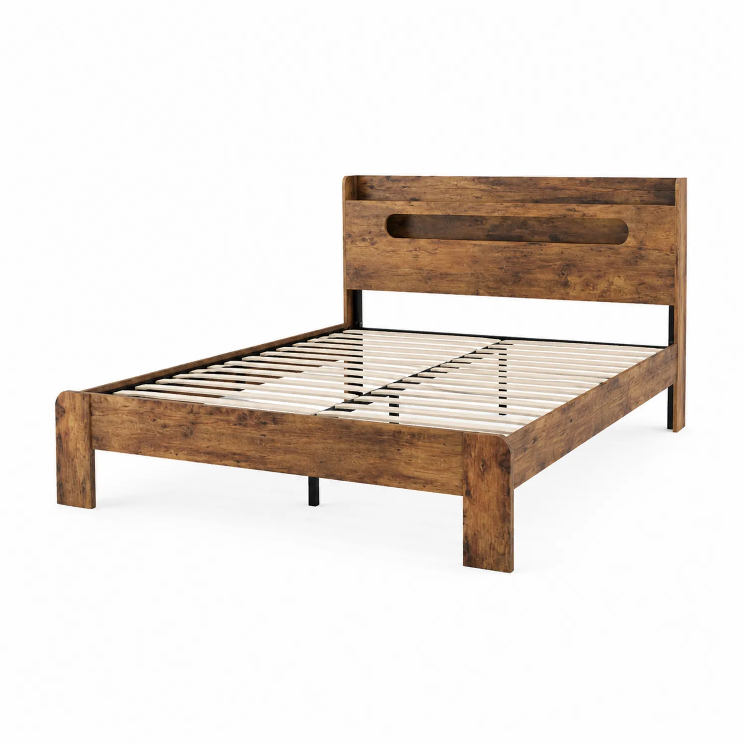 Letto matrimoniale in legno compensato 200x160 cm-Casnidolor