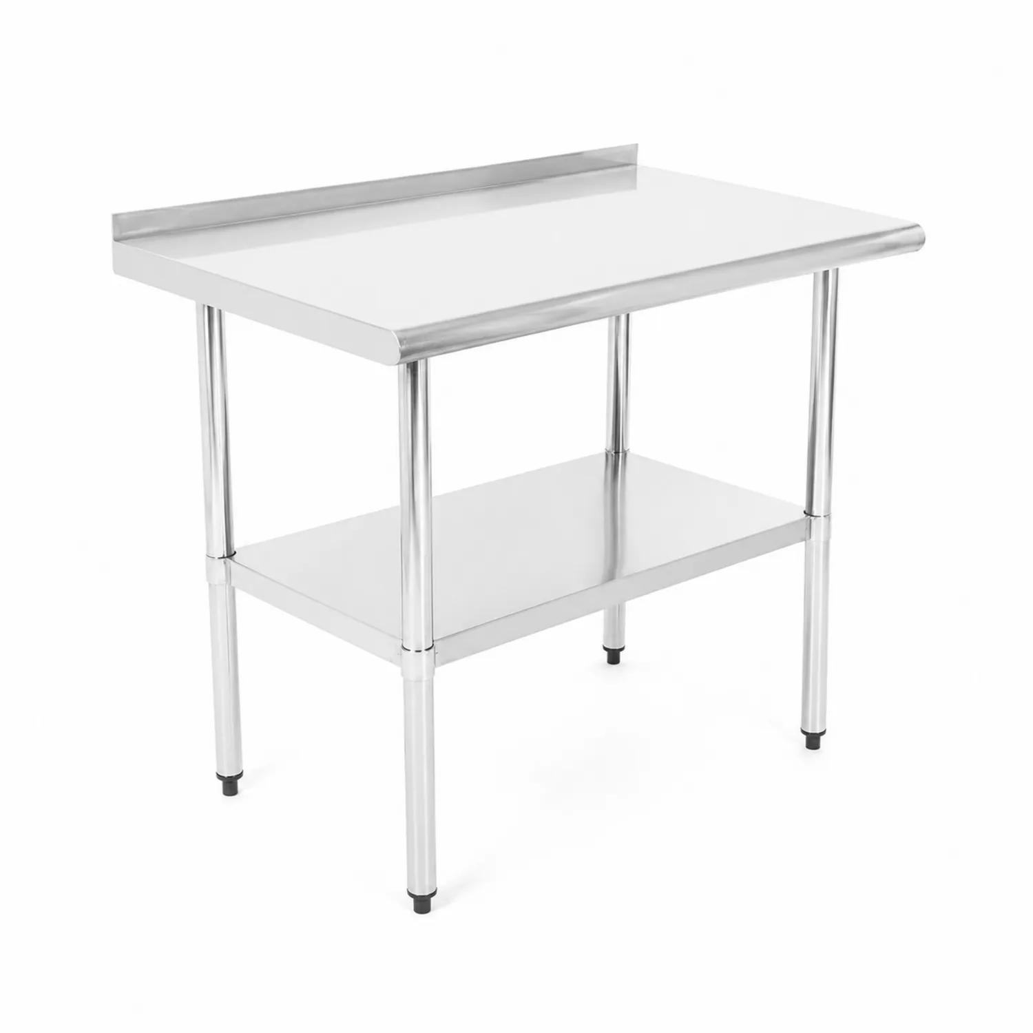 Tavolo da lavoro in acciaio inossidabile con ripiano inferiore, 120x60x85 cm-Casnidolor