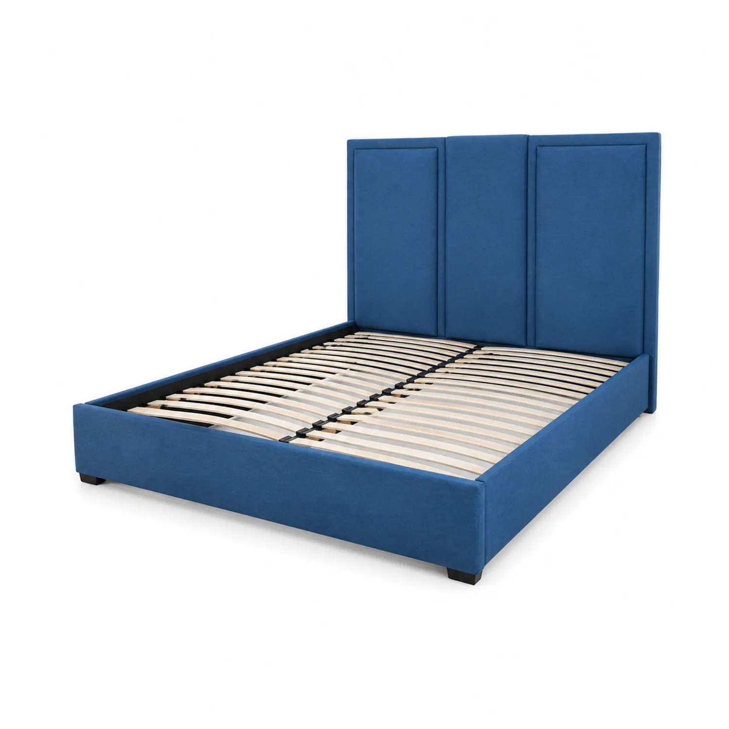 Letto imbottito tessuto blu 200x160 cm-Casnidolor