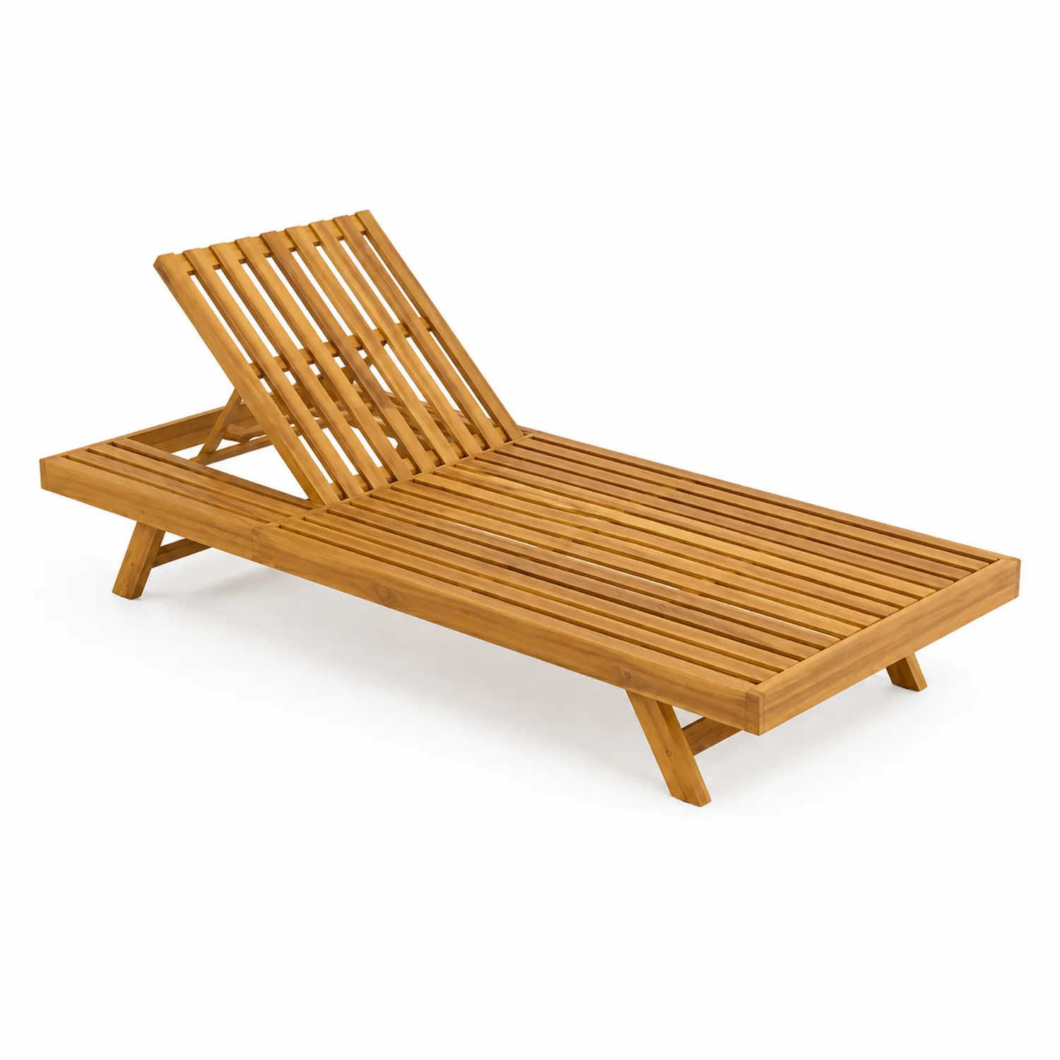 Lettino prendisole in legno massello di acacia-Casnidolor