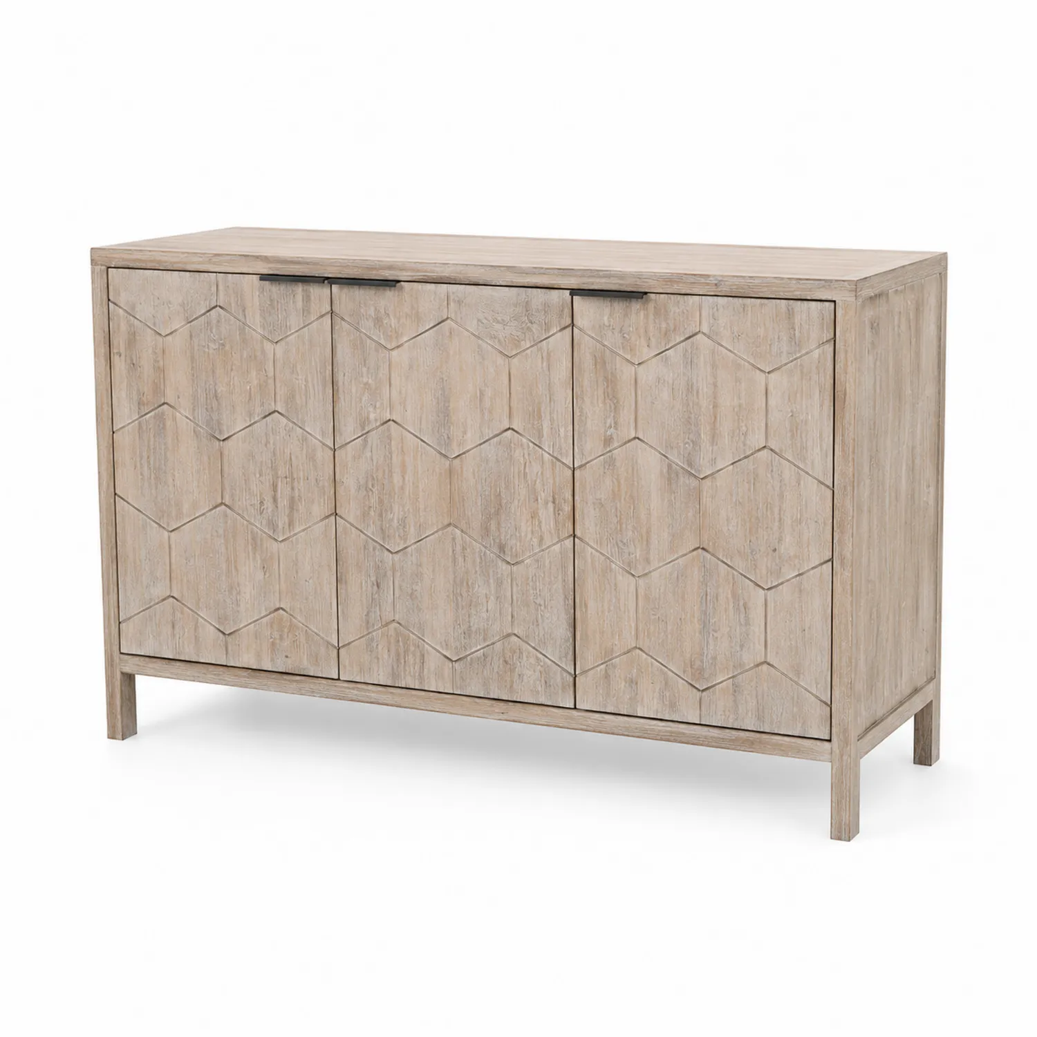 Credenza in legno con decorazione geometrica-Casnidolor