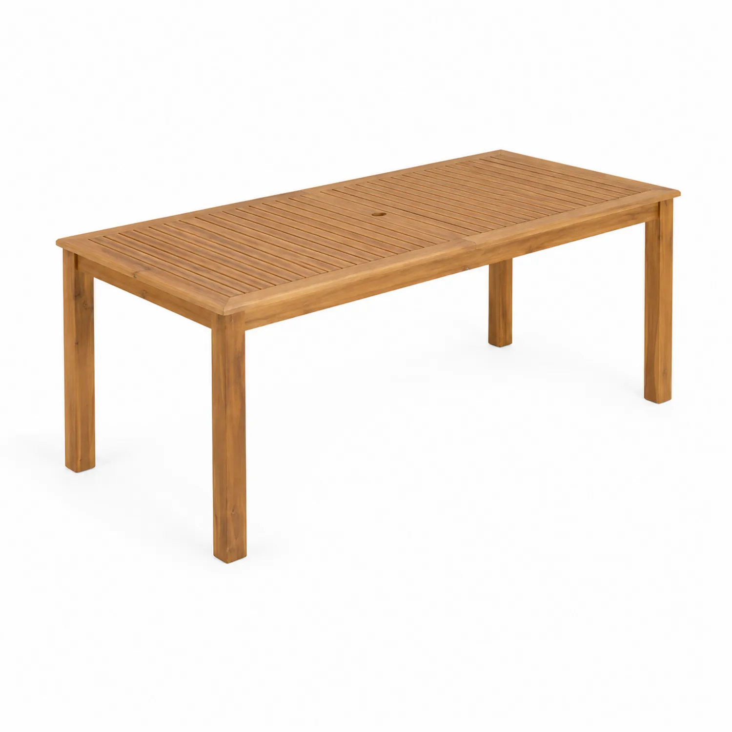 Tavolo da pranzo rettangolare in legno di teak marrone 200x90x75 cm-Casnidolor