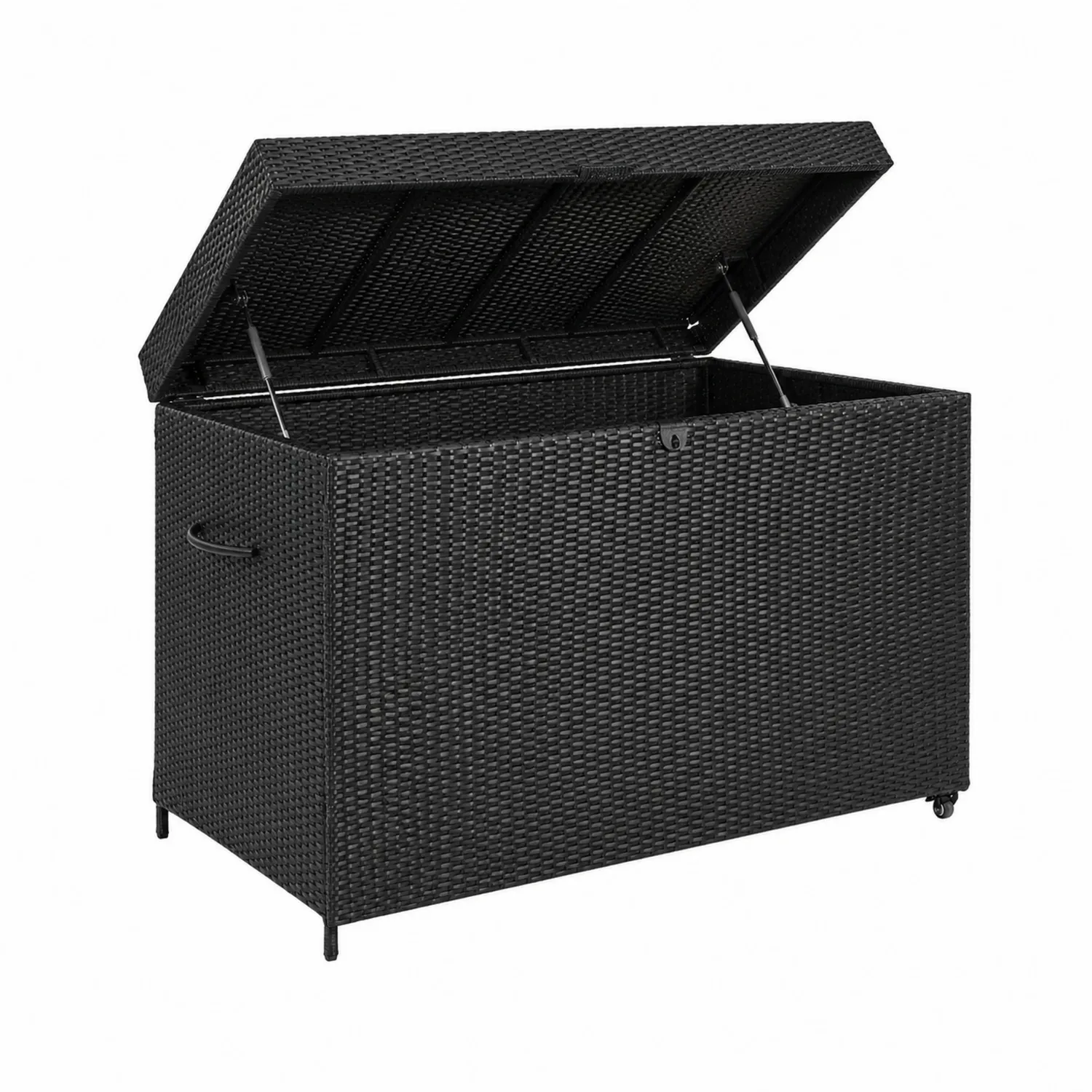Cassapanca Contenitore in Rattan Sintetico Nero-Casnidolor