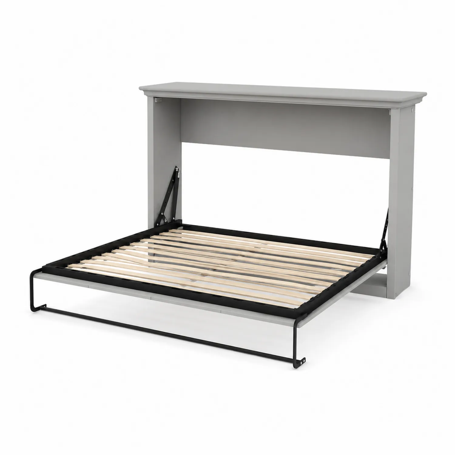 Letto a scomparsa matrimoniale legno grigio-Casnidolor