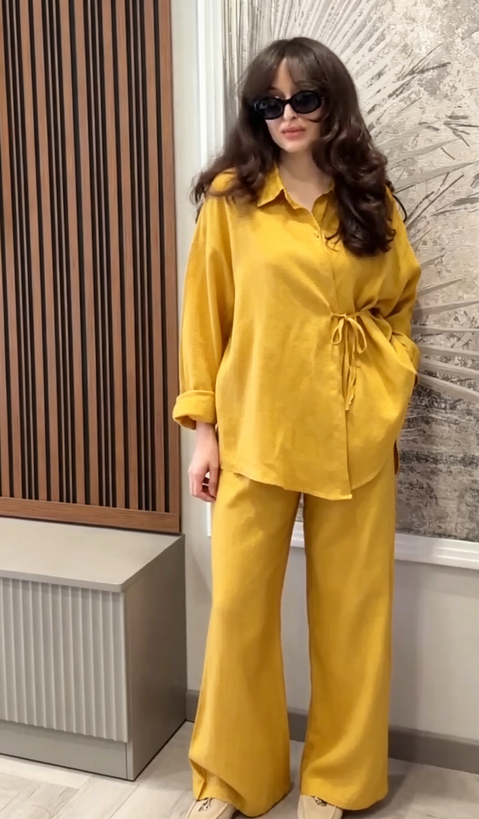 🌿100% Brand New Linen🔥 Women's Linen Cotton Two-Piece Set