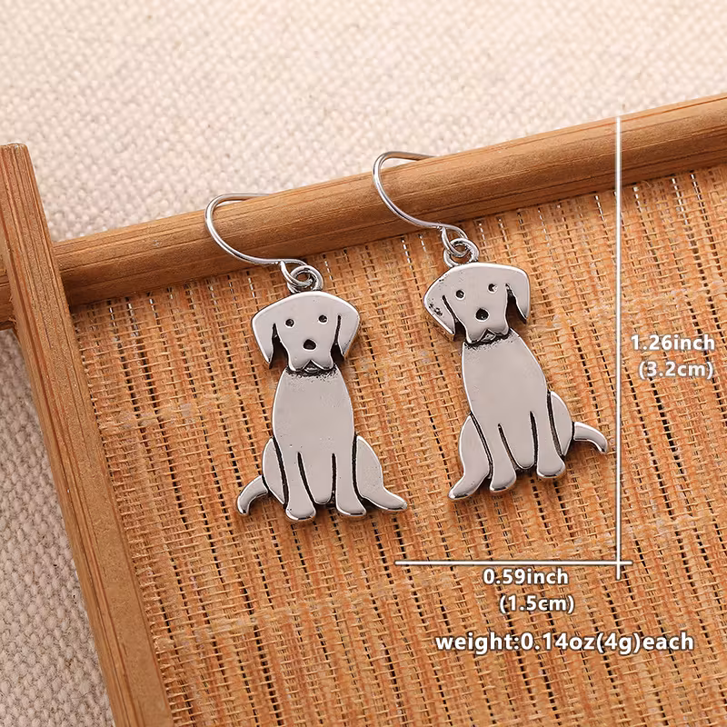 creative retro bohemian womens earrings labrador earrings sweet birthday gift best friend jewelry daily 4