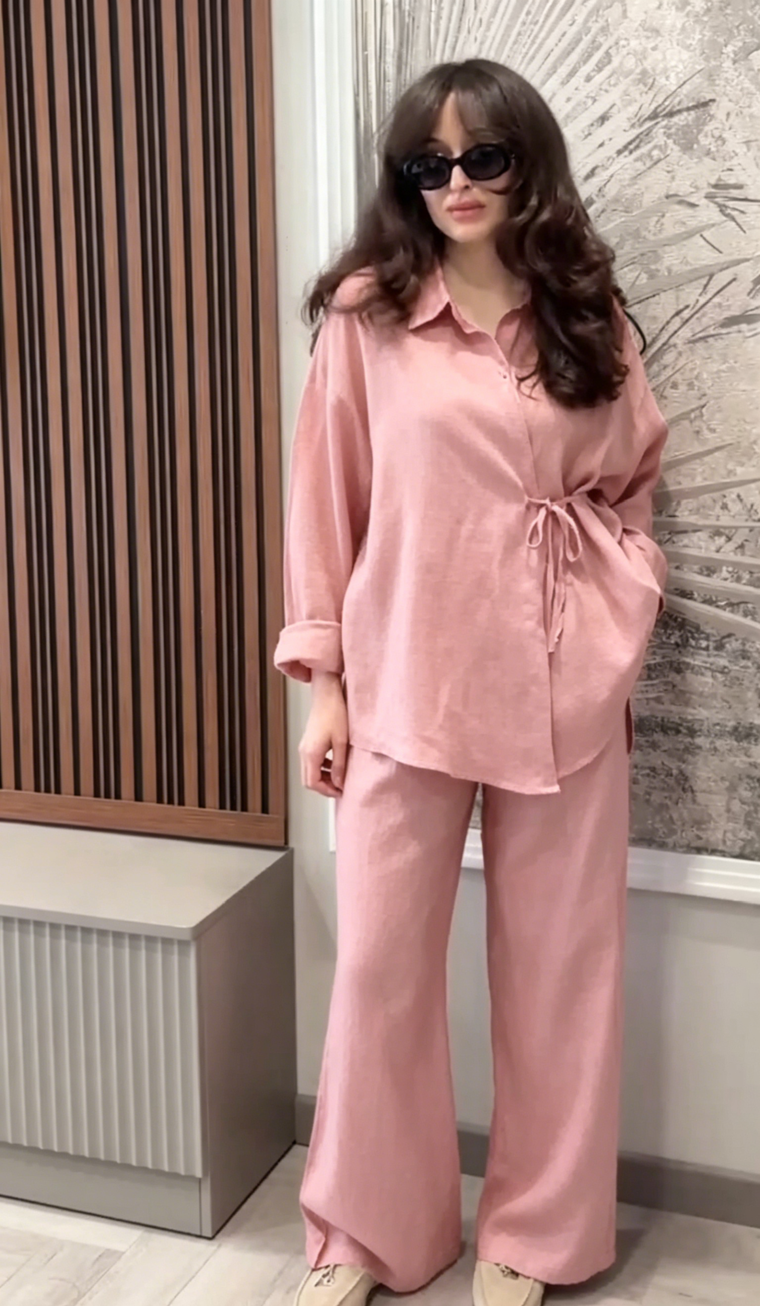 🌿100% Brand New Linen🔥 Women's Linen Cotton Two-Piece Set