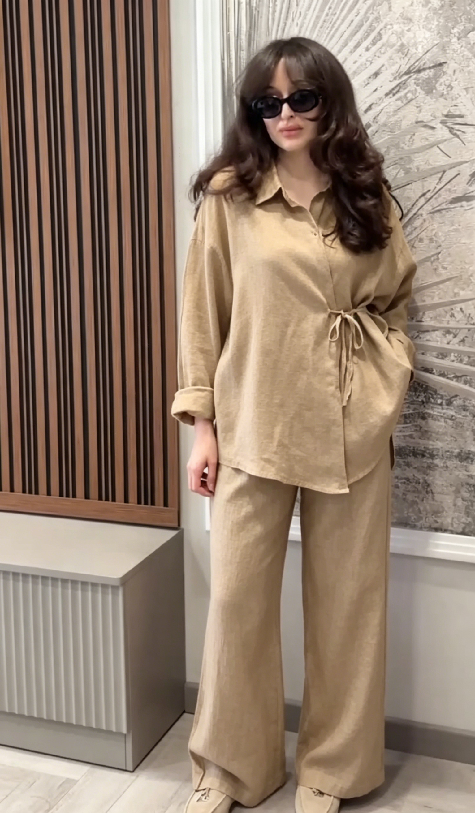 🌿100% Brand New Linen🔥 Women's Linen Cotton Two-Piece Set