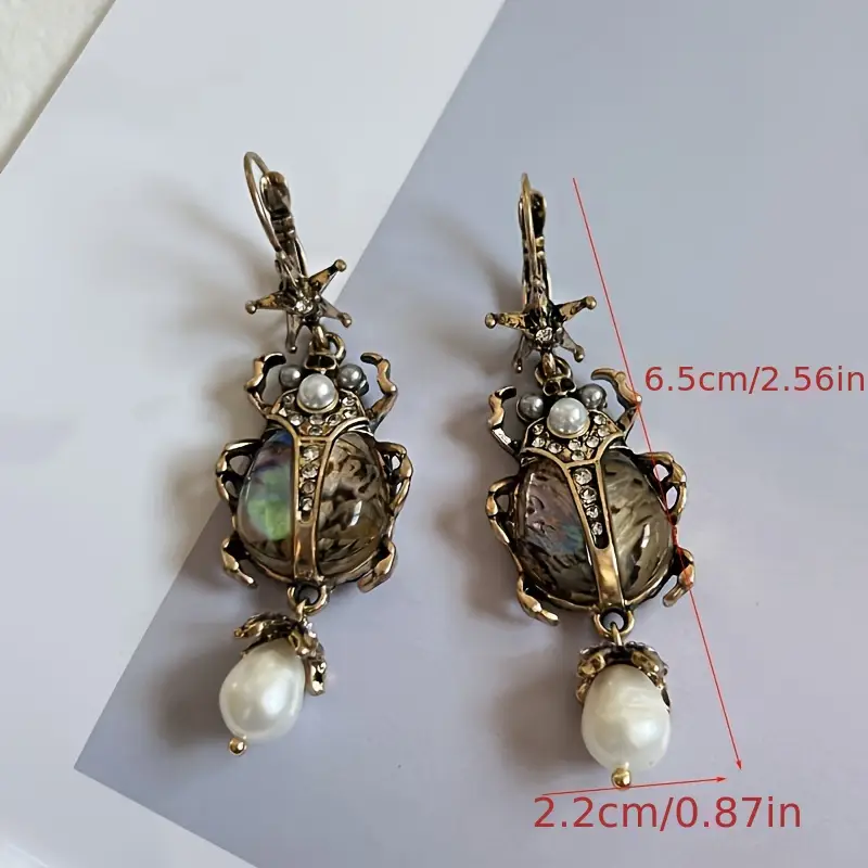 elegant sexy insect dangle earrings zinc alloy with stainless steel posts casual attire or parties 4