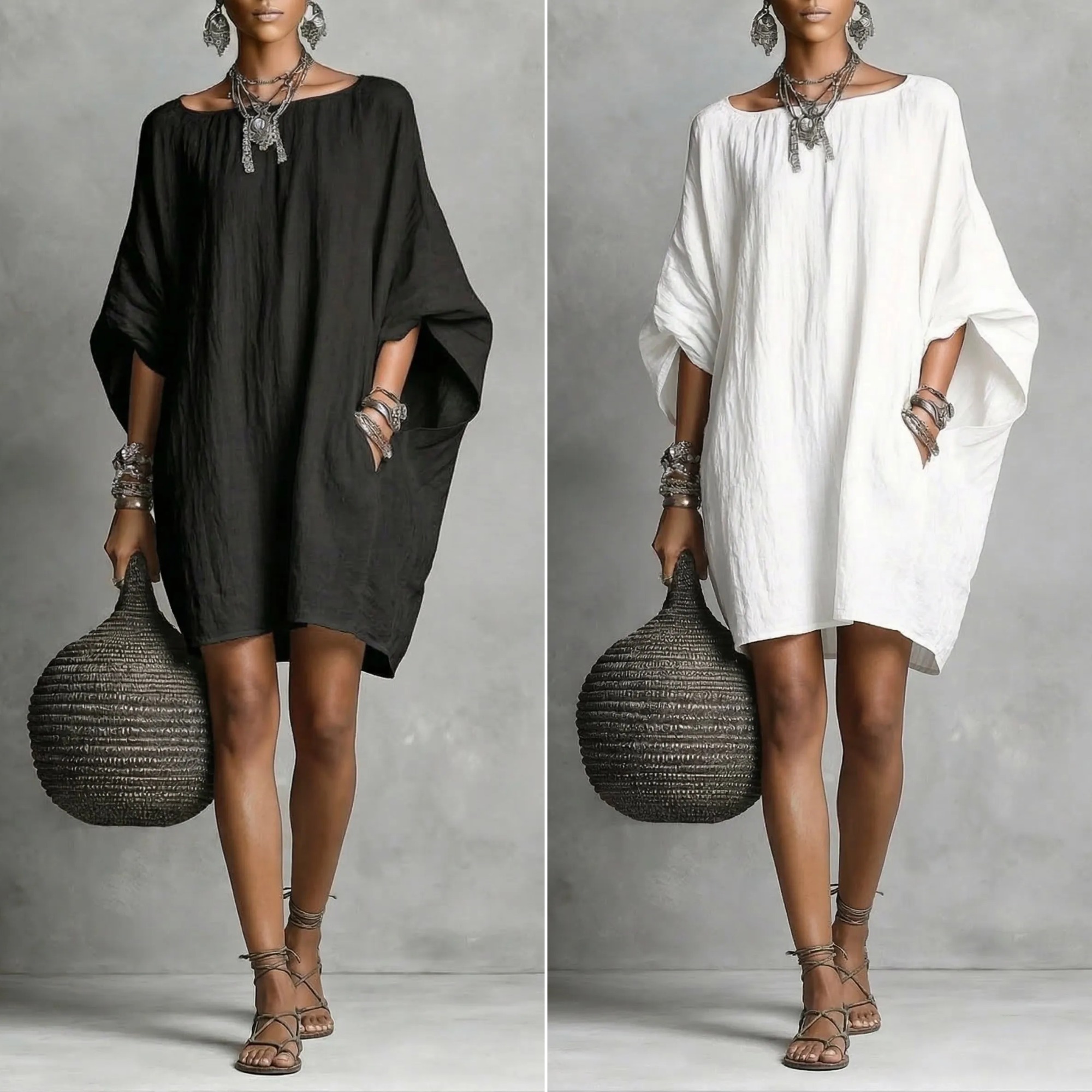 Hot Sale❤️ Casual cotton and linen dress