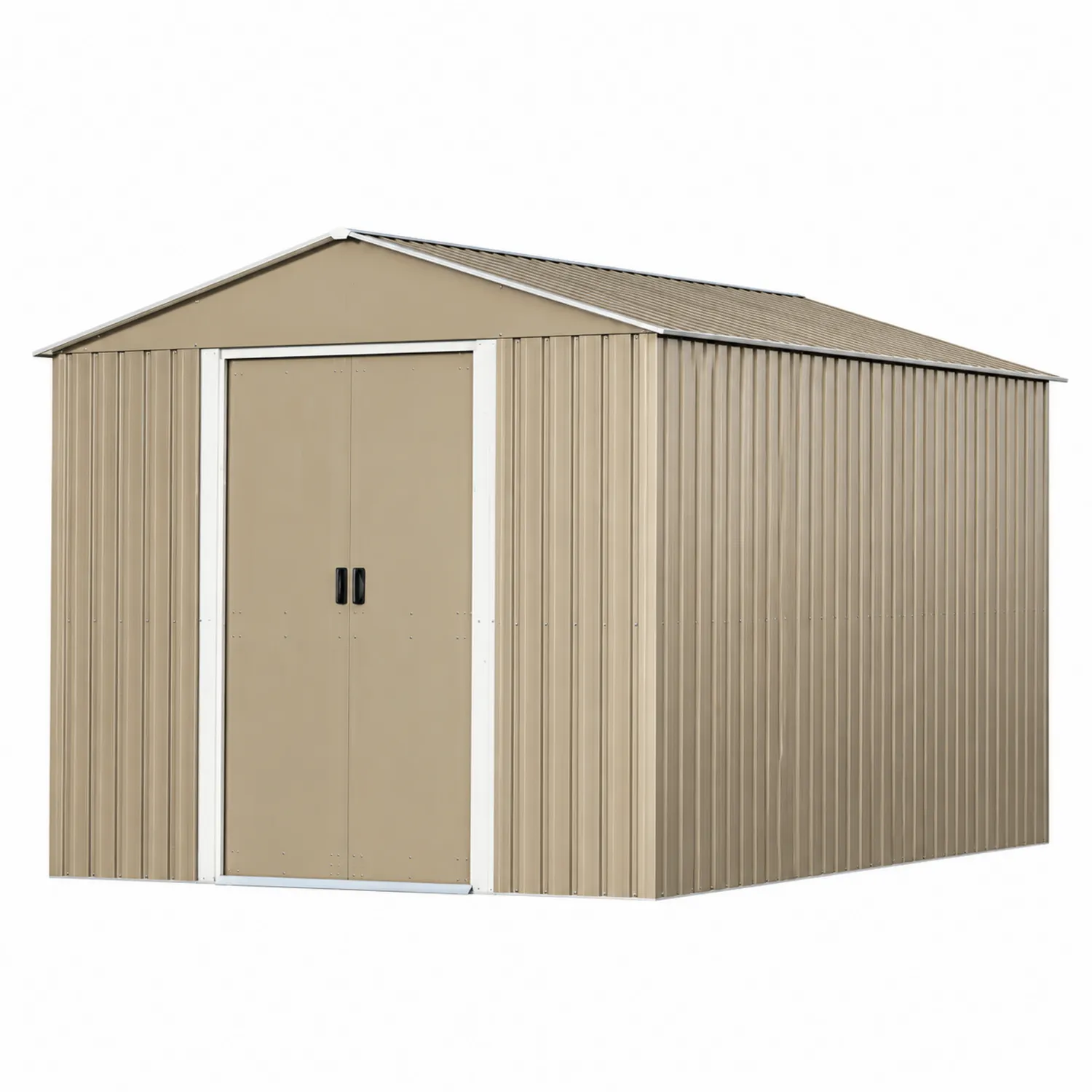 Cobertizo de Metal para Jardín 3x2.5m Marrón-Casabonitaix