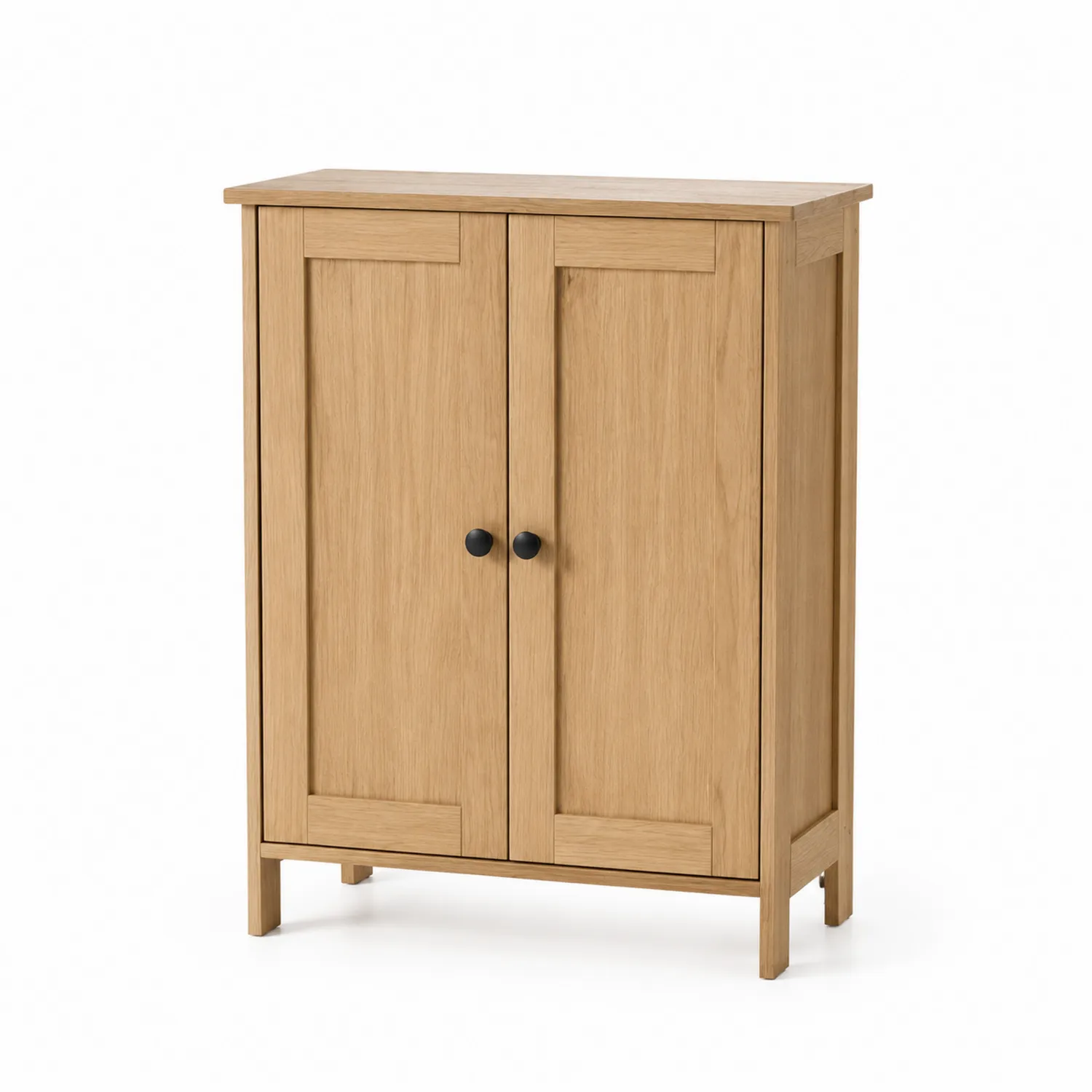 Armario de madera maciza de 2 puertas en Roble Claro-Casabonitaix
