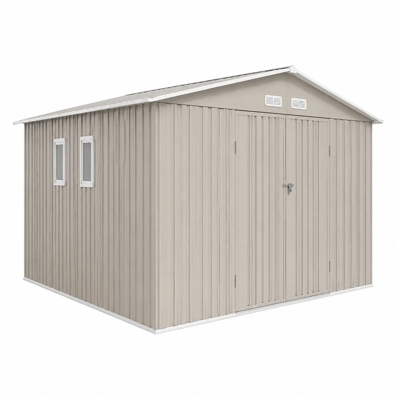Cobertizo de Almacenamiento de Acero Galvanizado Beige 3x2m-Casabonitaix