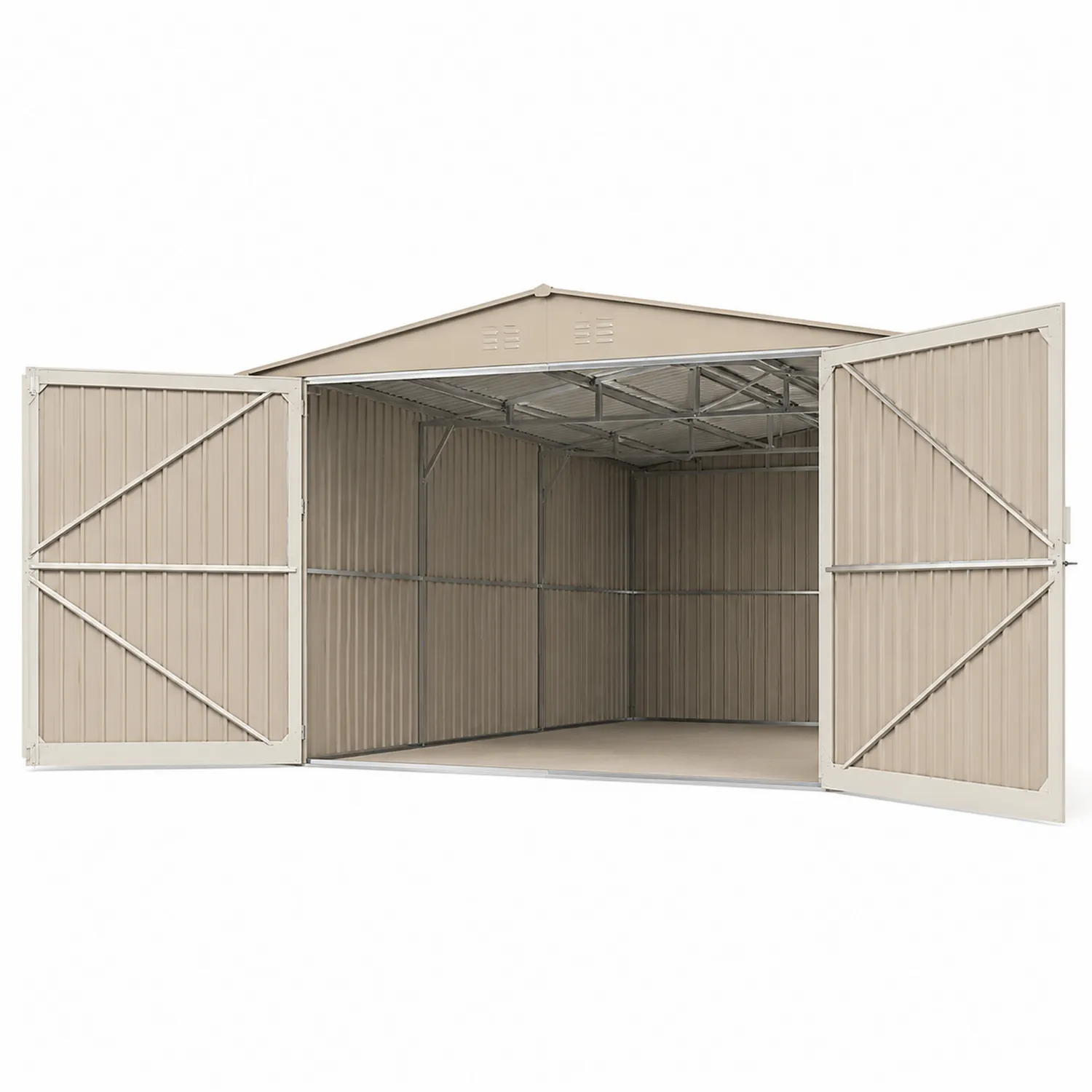 Cobertizo Metálico 260x300x210 cm Beige-Casabonitaix