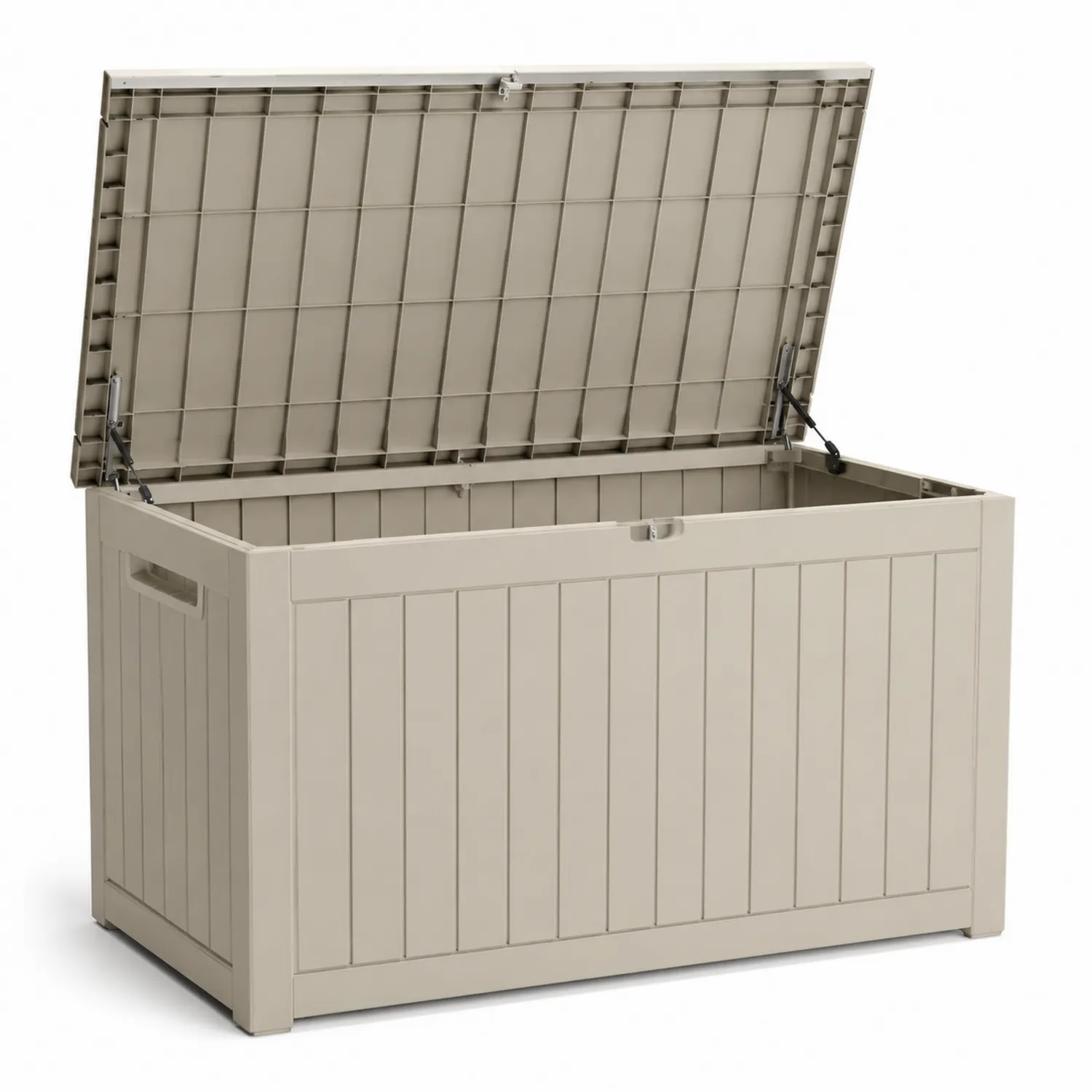 Baúl de almacenamiento de plástico beige 120x60x55 cm-Casabonitaix