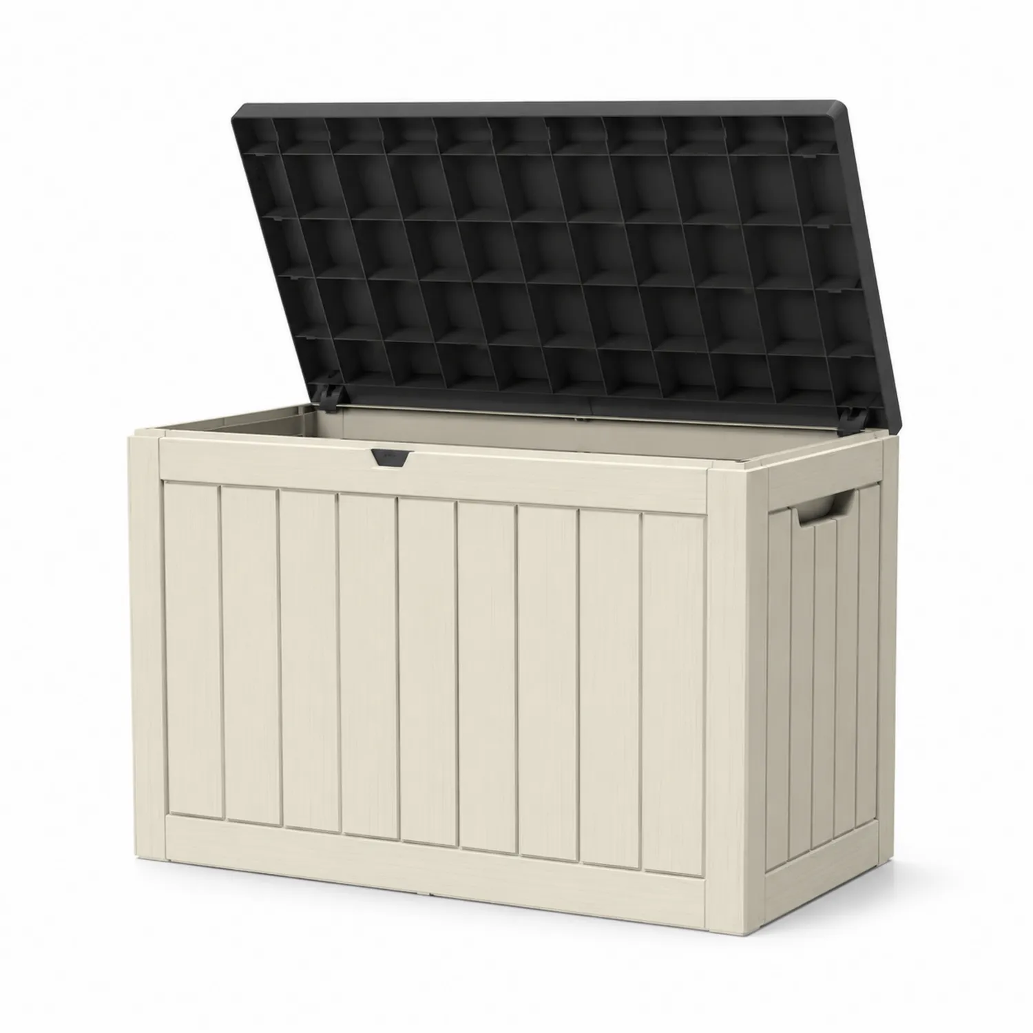 Caja de almacenamiento de resina beige 120x54x57 cm-Casabonitaix