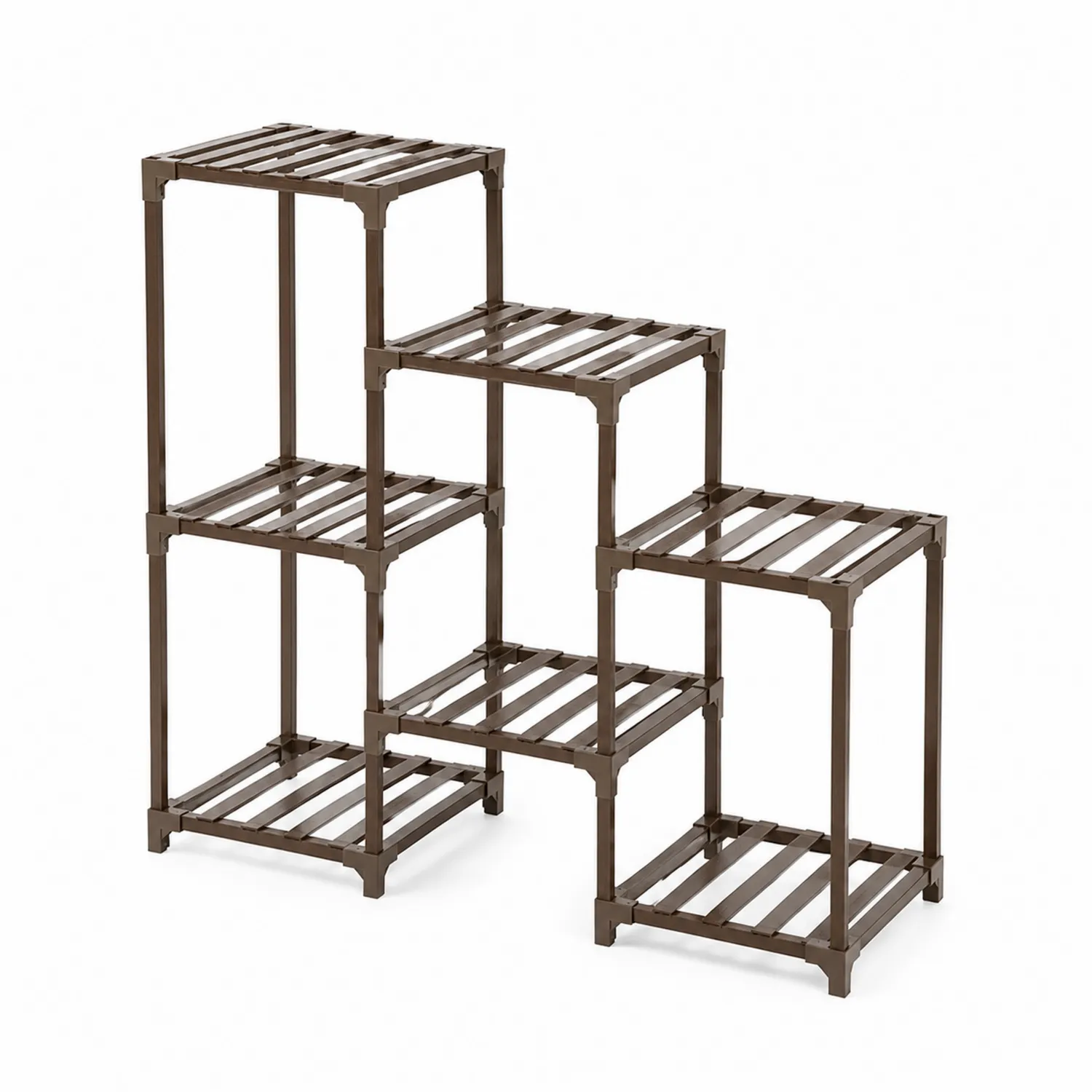 Estantería escalonada de metal para plantas 4 niveles 55x25x80 cm